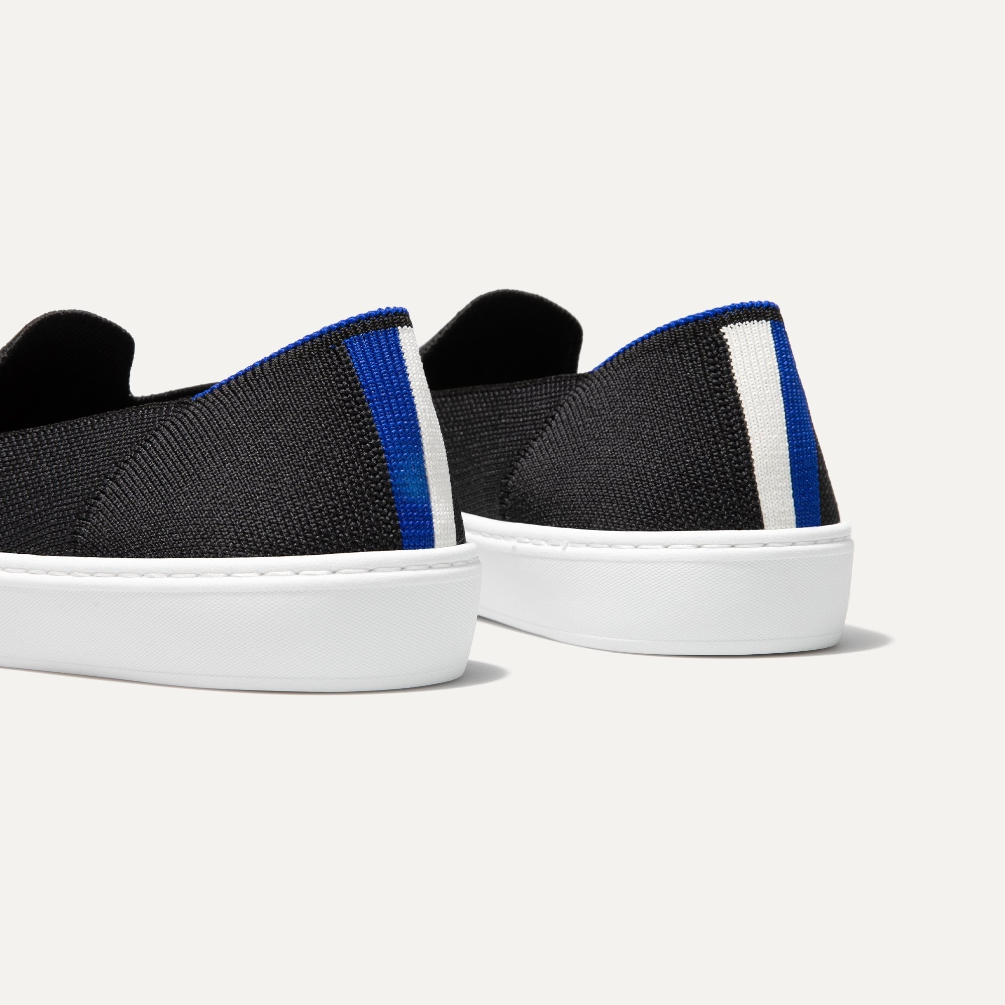 Original Slip-On Sneakers for Men & Women - Black Solid Color Comfortable Casual Shoes for Walking, Running, and Everyday Wear