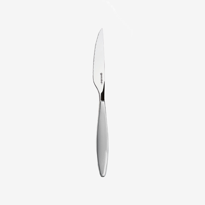 Premium Guzzini Feeling Steak Knife Set - 6-Piece Stainless Steel Serrated Blades for Perfect Meat Cutting - Ideal for Steak Dinners, BBQ Parties & Fine Dining Experience