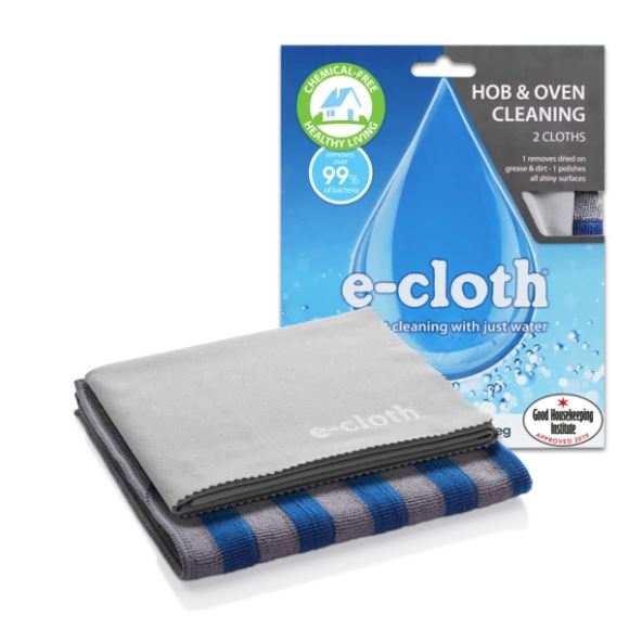 E-Cloth Hob & Cleaning Cloth - Premium Microfiber Dish Towels for Kitchen Cleaning, Stainless Steel Appliances, and Glass Surfaces - Perfect for Wiping Stoves, Countertops, and Cookware