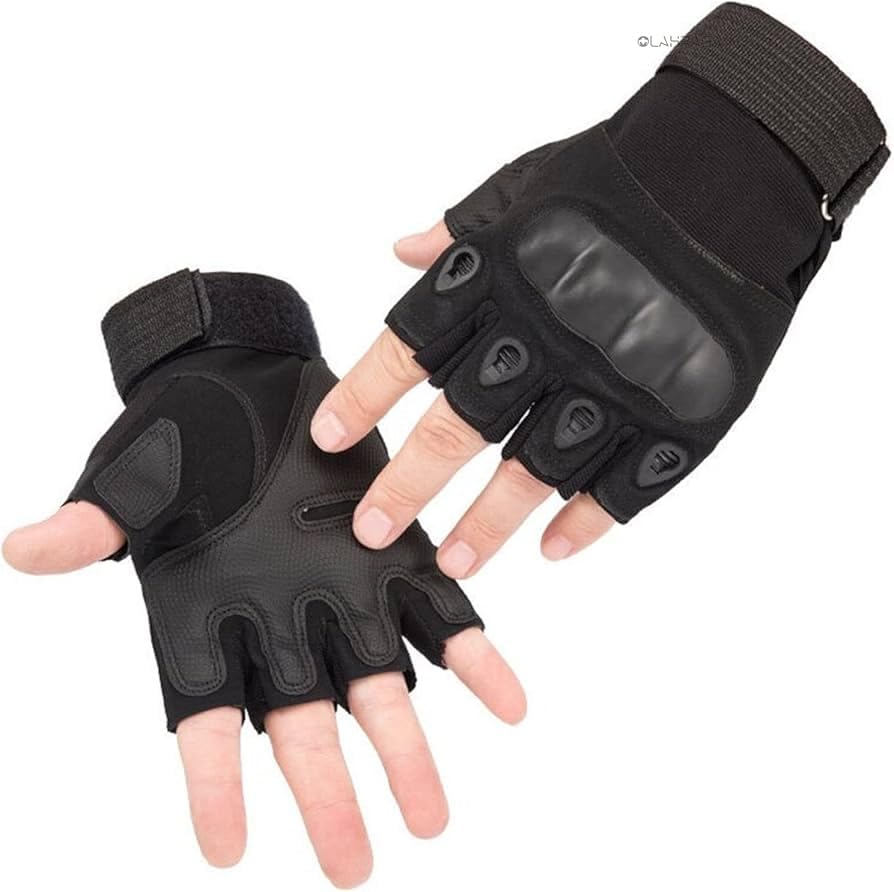Boundless Performance Fingerless Knuckle Tactical Gloves - Breathable & Durable for Motorcycling, Hiking, Shooting, Hunting & Outdoor Adventures | Airsoft & Tactical Use | Perfect for Range Training, ATV Riding & Winter Sports
