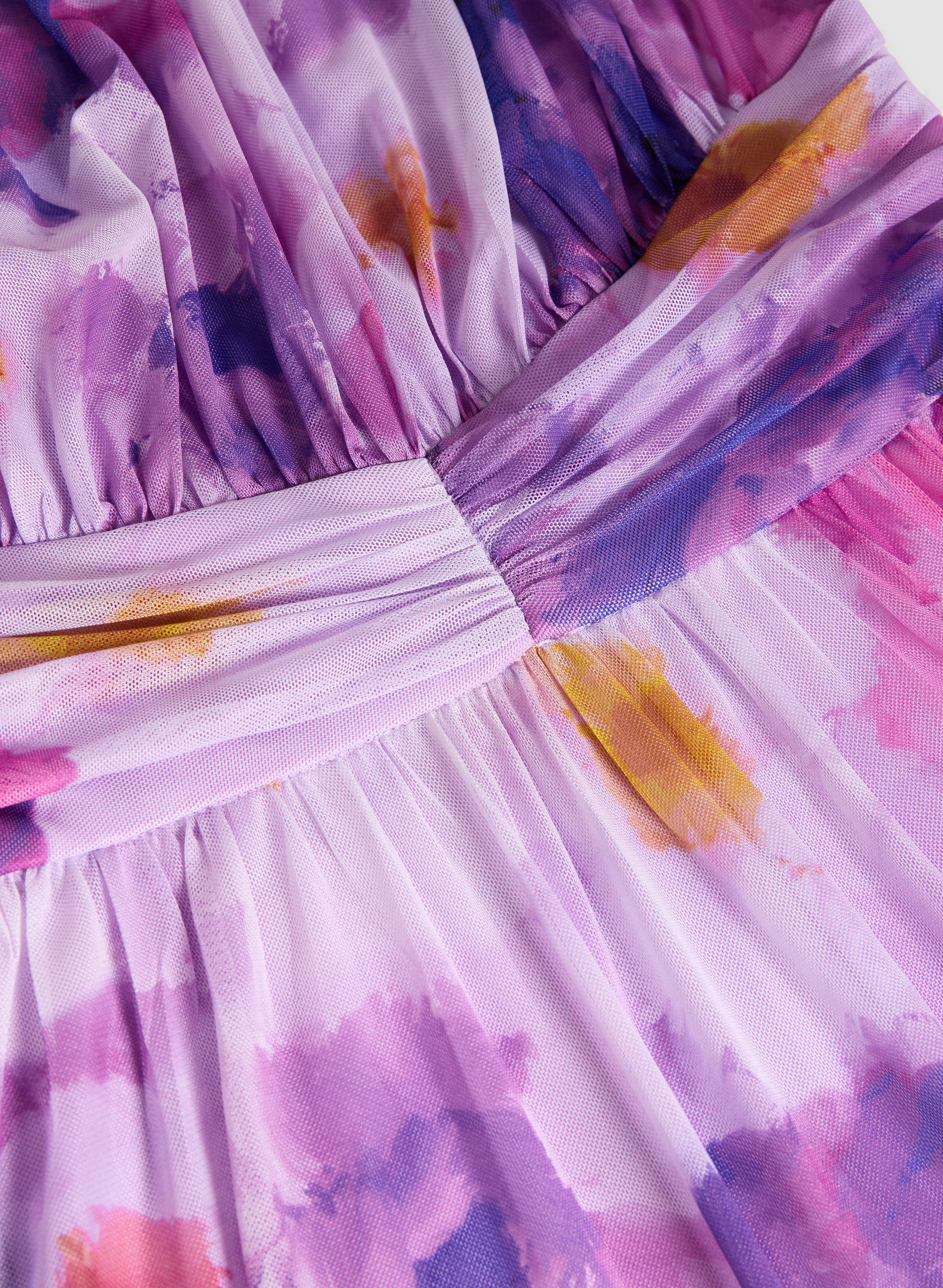 Elegant Floral Chiffon Dress for Women - Summer Boho Maxi Dress with V-Neck & Flowy Sleeves - Perfect for Beach Vacation, Wedding Guest, and Date Night