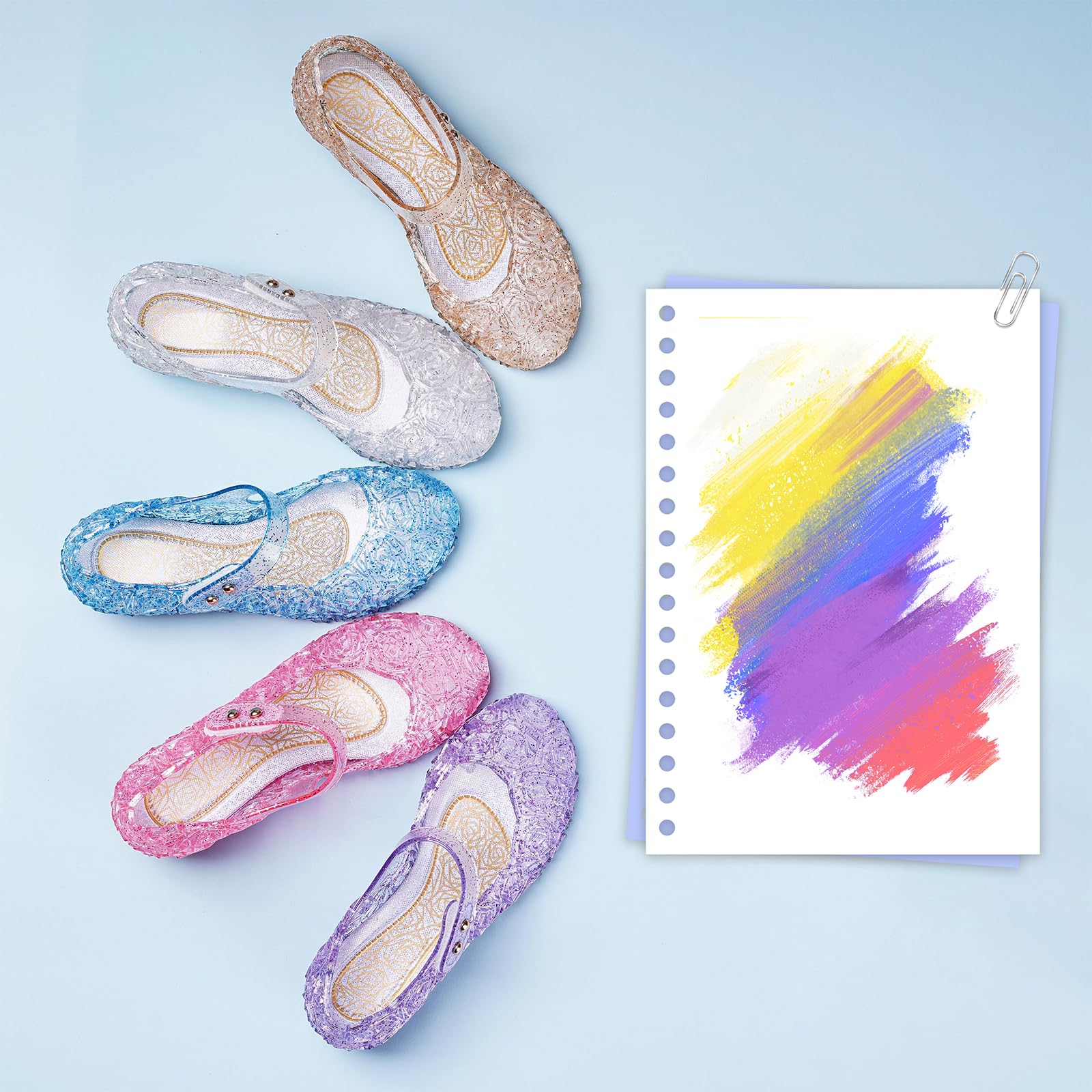 Girl's Jelly Flats Shoes - Cute Mary Jane Style Cosplay Party Shoes for Kids | Perfect for Dress Up, Halloween Costumes & Everyday Play