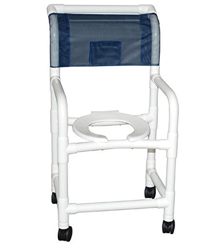 18 Inch Shower Chair for Elderly & Disabled - Non-Slip Bath Seat with Adjustable Height & Backrest - Ideal for Bathroom Safety & Mobility Assistance