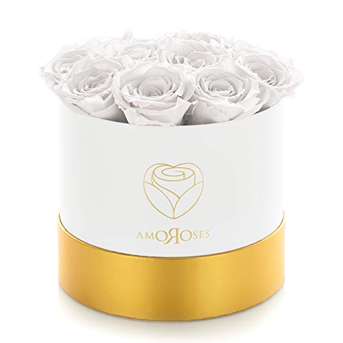 Scatola Bianca Con Rose Bianche