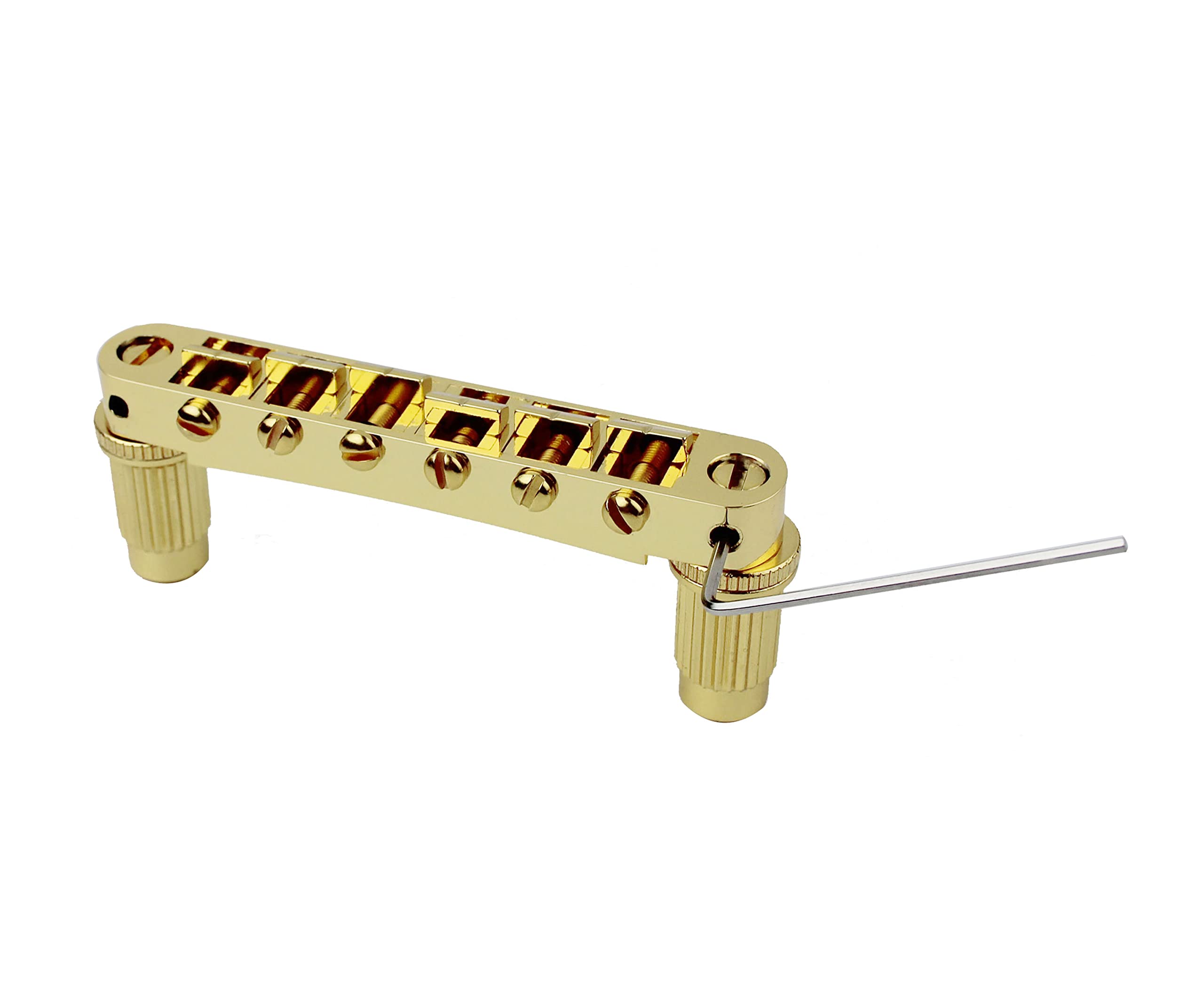 Guyker GM003 Tune-O-Matic Bridge & Vintage Stop Tailpiece Set - Gold Replacement for Gibson Les Paul/SG Electric Guitars | Perfect for Guitar Upgrades & Repairs