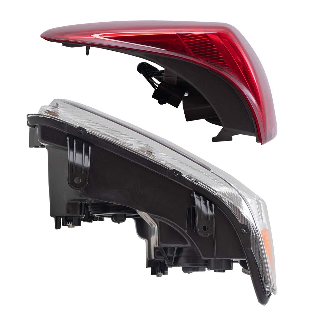 Brock Replacement 4-Piece Halogen Headlight & Taillight Kit for 2010-2013 Toyota Tundra - Perfect for Night Driving & Off-Road Adventures