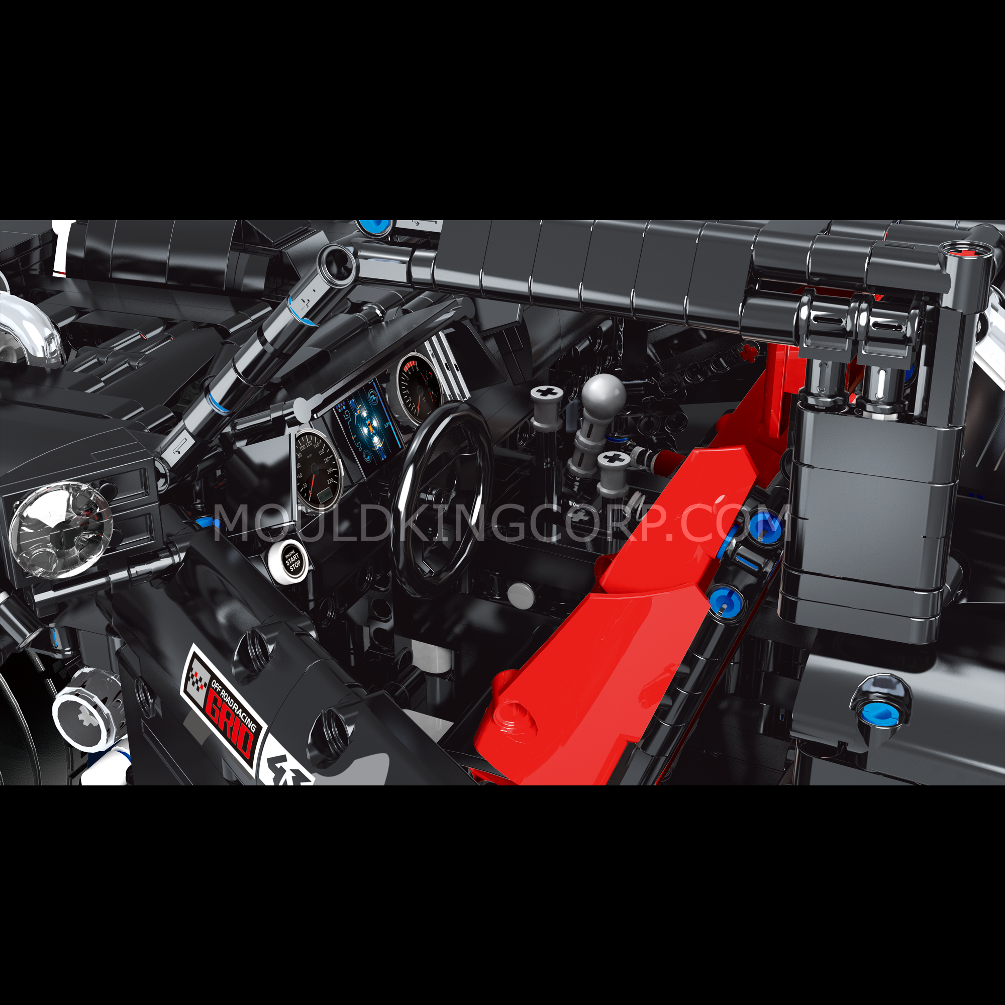 Mould King 13082S Remote Control Twin Turbo Muscle Car Building Kit - 3695 PCS STEM Toy for Adults & Teens | Perfect for Collectors, DIY Enthusiasts & Home Office Decor