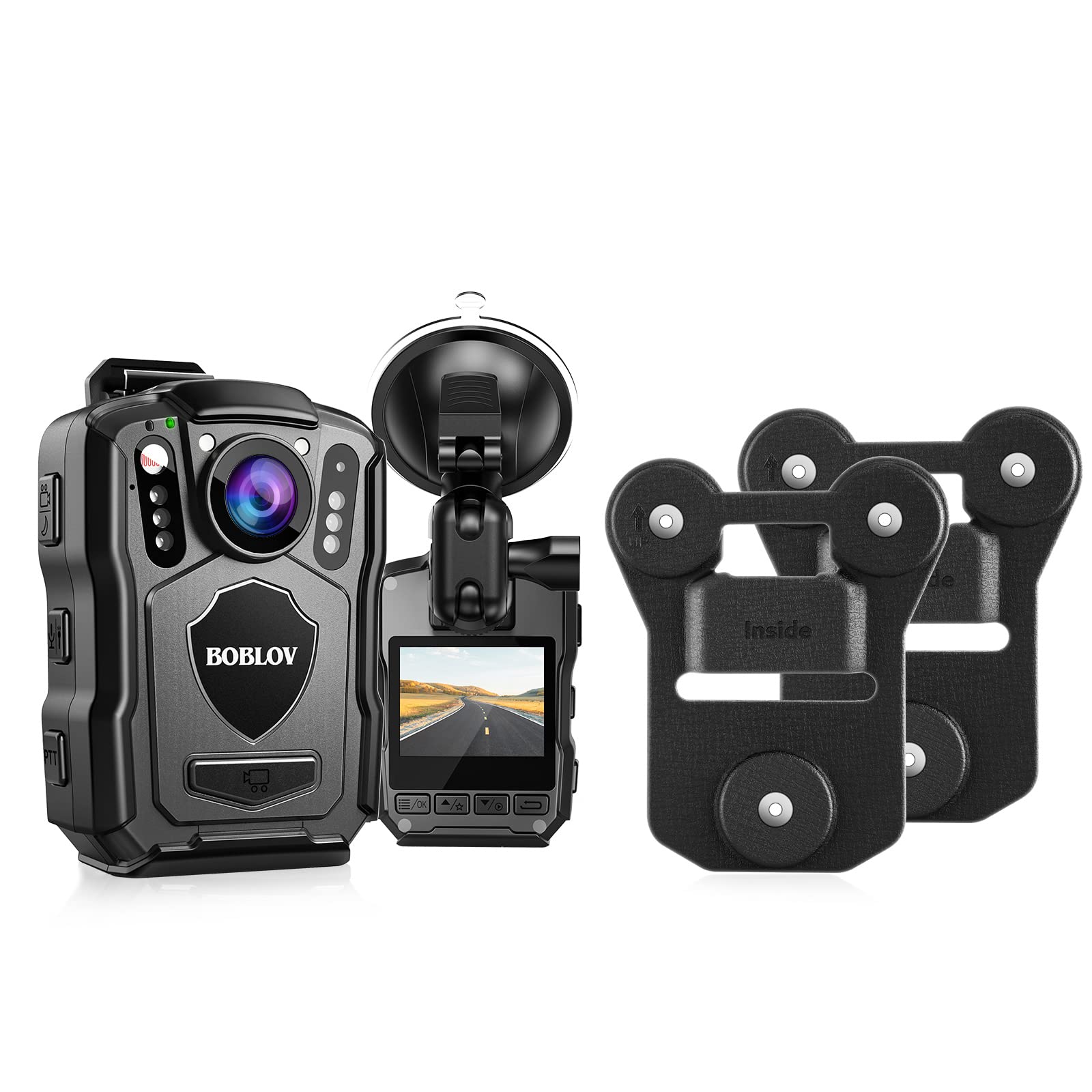BOBLOV M5 2K 64GB Police Body Camera with GPS, 1440P HD Body Worn Camera, 4200mAh Battery, IP67 Waterproof, Magnetic Mount - Ideal for Law Enforcement, Security Guards & Night Patrols