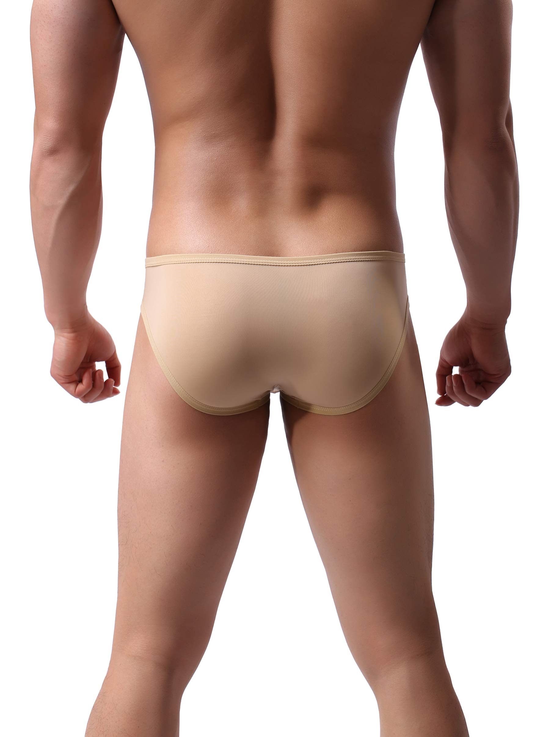 YATEEN Men's Silk Bikini Briefs - Low Rise Underwear for Comfort & Style - Perfect for Everyday Wear, Sleep & Lounge