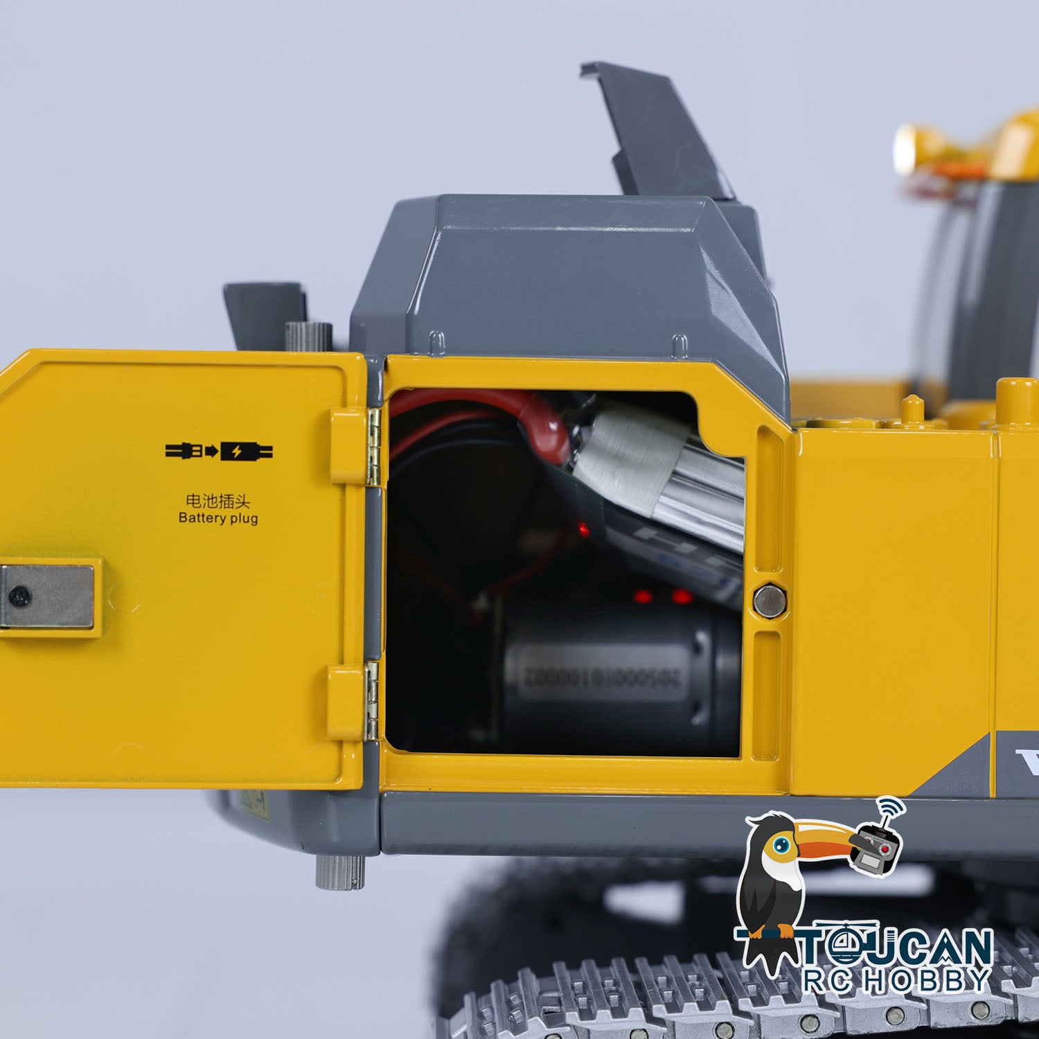 1:14 Scale RC Excavator Toy - Alloy Metal DoubleE E010 EC 160E Remote Control Construction Vehicle | Realistic Engineering Model for Kids & Adults | Outdoor Play, Construction Site Simulation, Birthday Gift for Boys