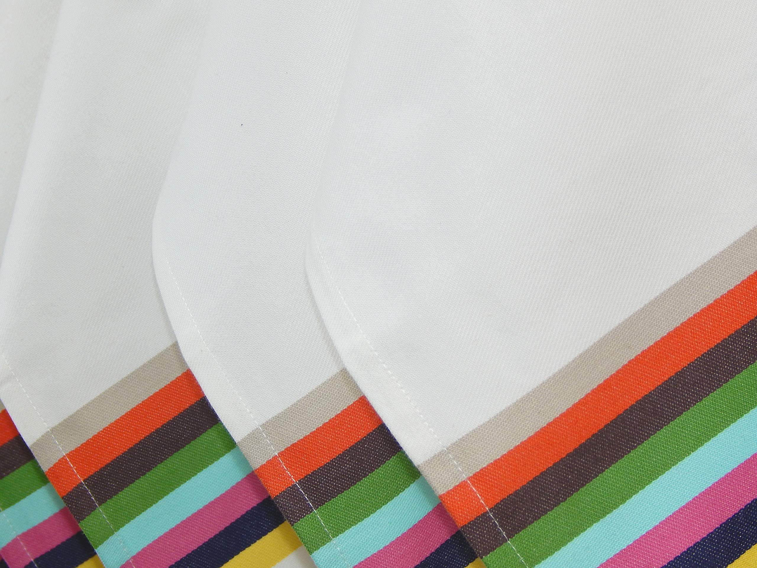 Premium Cotton Ultra Absorbent Quick Dry Towels - 17x27 Inch Multipurpose Kitchen & Cleaning Cloths - Hand Towels, Dish Towels, Floor Wipes, Napkins - Colorful Stripes (6-Pack) - Ideal for Home, Restaurant & Office Use