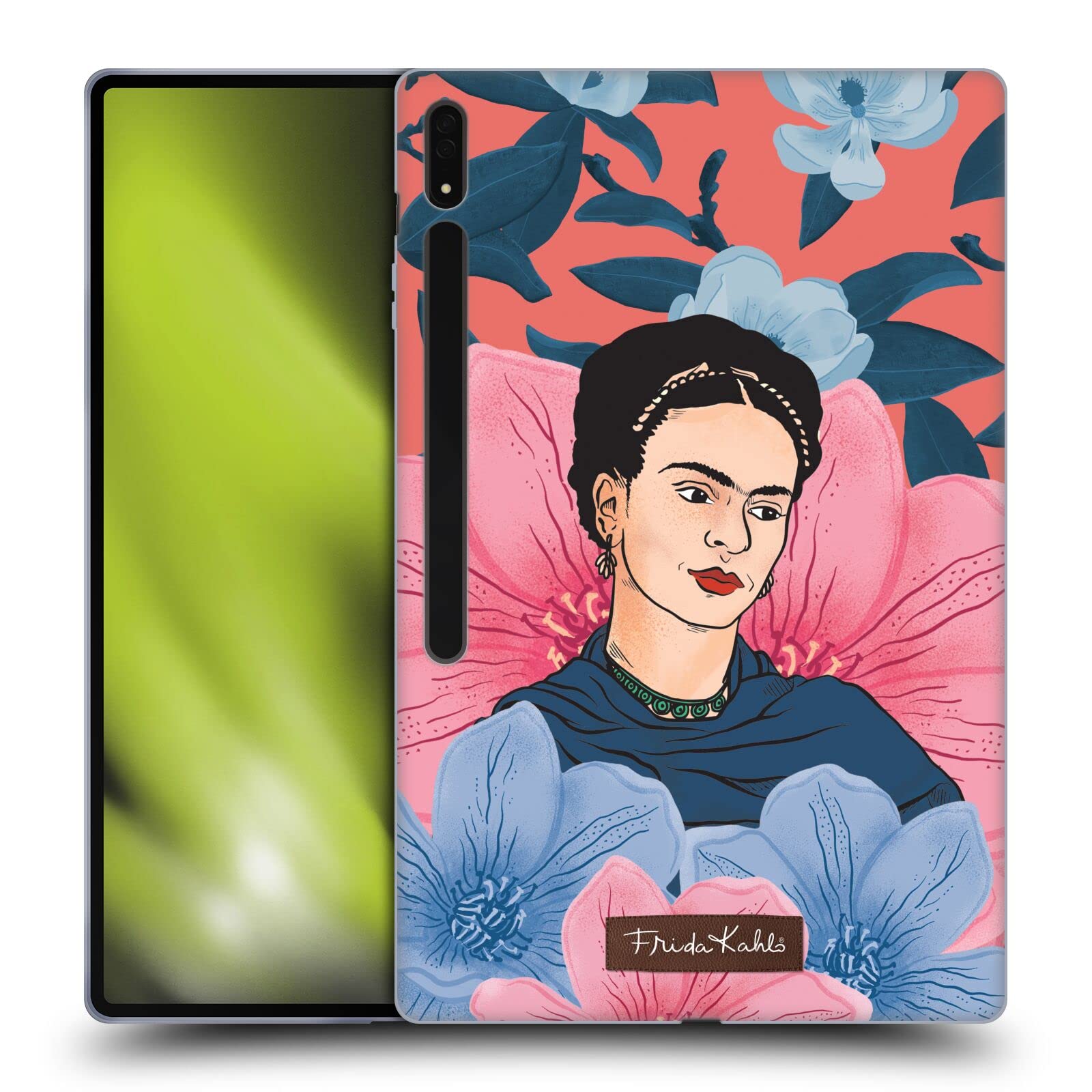 Head Case Designs Officially Licensed Frida Kahlo Floral Art Samsung Galaxy Tab S8 Ultra Case - Durable Soft Gel Cover for Work, School & Travel Protection