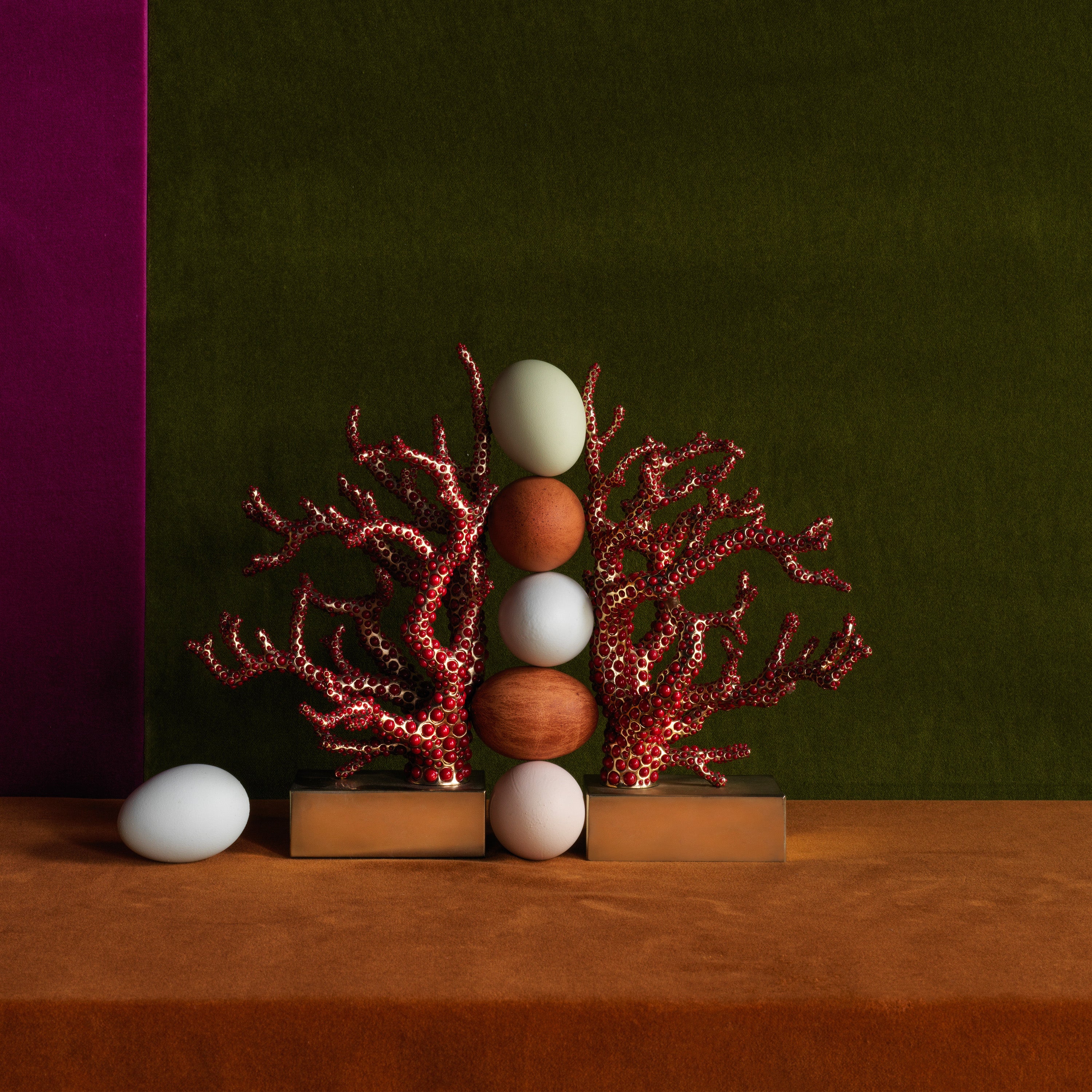 Stylish Coral Bookends for Shelves - Decorative Book Holders for Home & Office - Perfect for Organizing Books, Photos & Decor