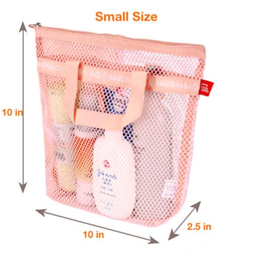 Portable Mesh Shower Caddy Tote Bag - Waterproof Gym & Swim Organizer for Travel, Dorm, Bathroom | Perfect for Camping, Beach & College Essentials Storage