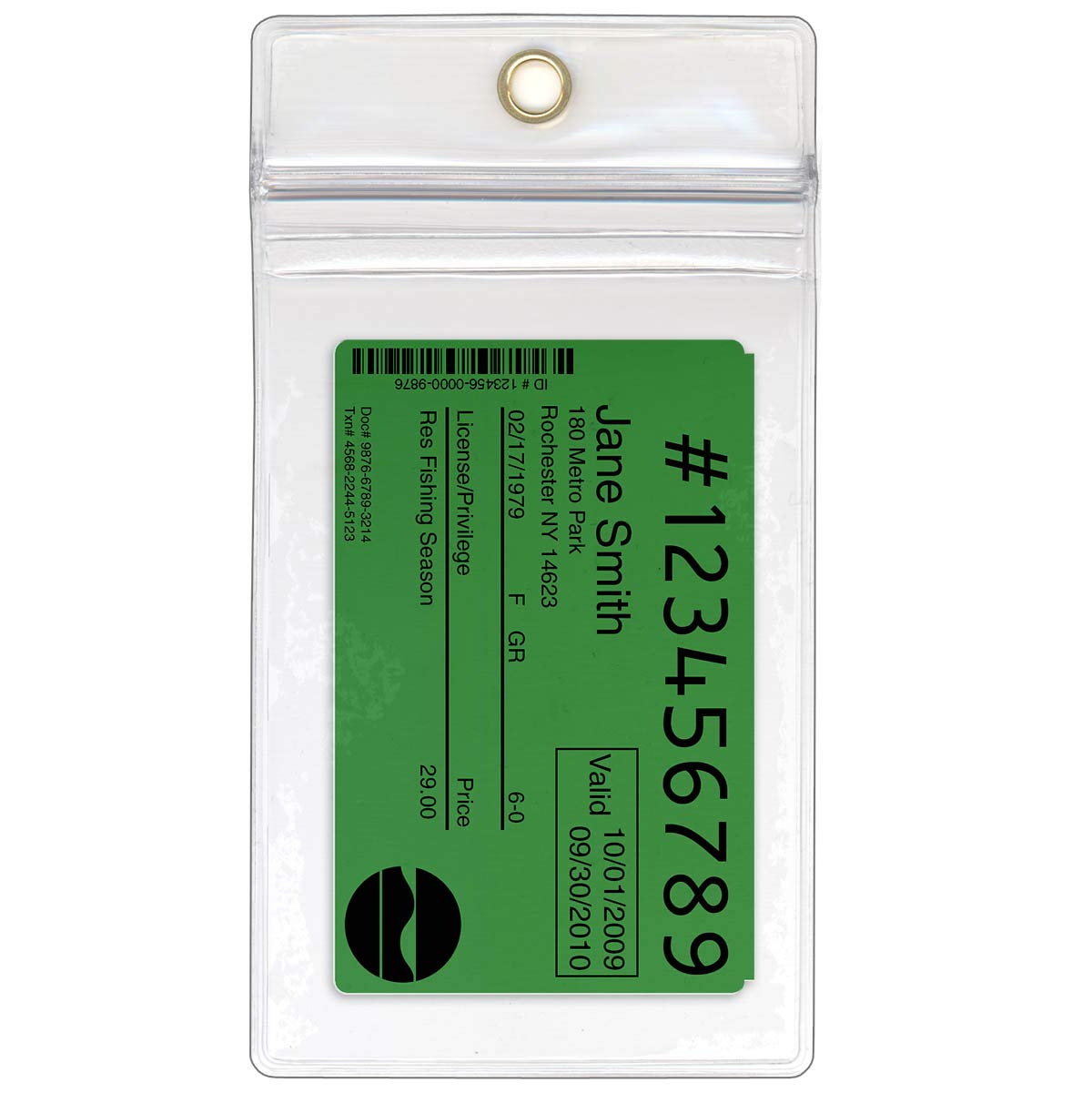 StoreSMART - 100 Pack Clear Plastic ID Badge Holders with Zipper & Metal Grommet - Vertical Open Design (R3578ZIPS-100) - Perfect for Conferences, Events, and Workplace Identification