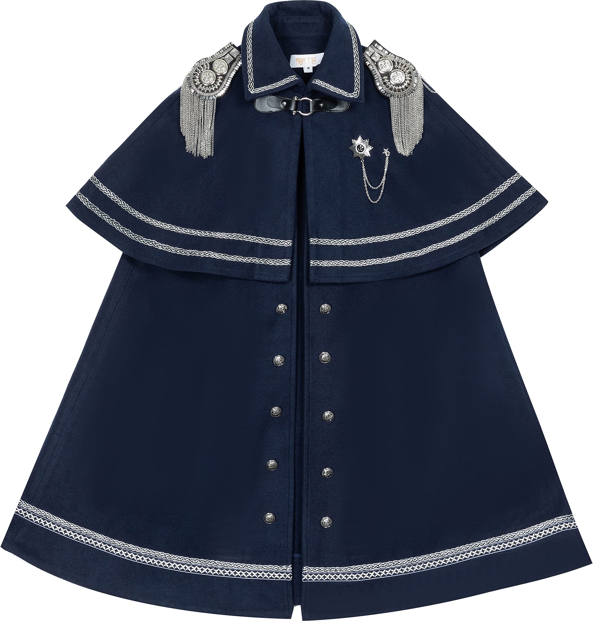 Women's Military Style Lolita Cape - Blue Gothic Kawaii Cosplay Costume for Anime Dress Up | Plus Size Anime Fashion for Girls & Women