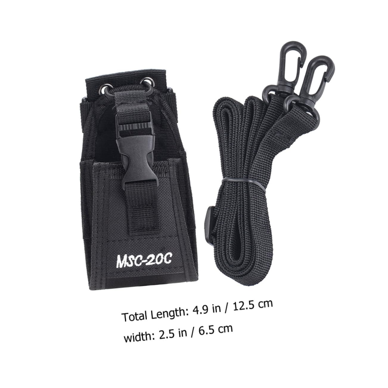 UKCOCO 2-Pack Adjustable Walkie Talkie Pouch - Durable Nylon Radio Holder for Motorola, Baofeng, Kenwood - Perfect for Hiking, Camping, Construction & Security Work