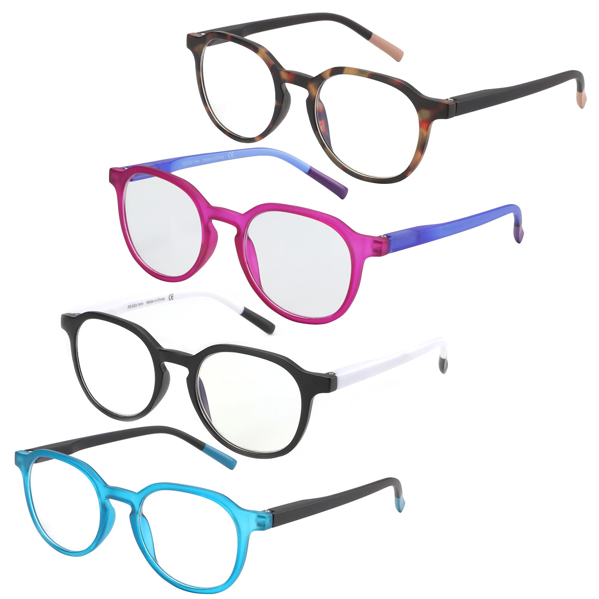 Blue Light Blocking Reading Glasses for Women & Men - Anti Eye Strain Computer Glasses with Stylish ZENOTTIC Frame | Perfect for Office Work, Gaming & Night Reading