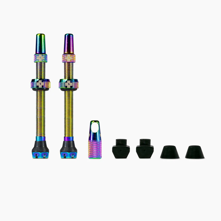 Muc Off V2 Tubeless Valve Presta Pair - High Performance Bike Tire Valves for MTB & Road Bikes - Perfect for Tubeless Setup and Off-Road Cycling