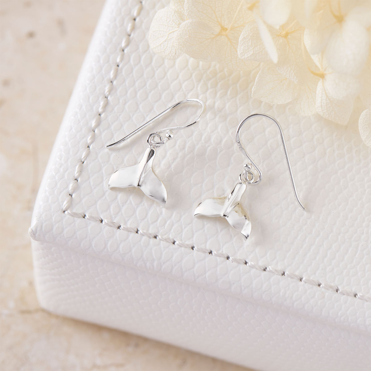 Whale Tail Earrings for Women - Sterling Silver Avalon Dangle Earrings - Perfect for Beach, Boho & Ocean Lover Jewelry Gifts