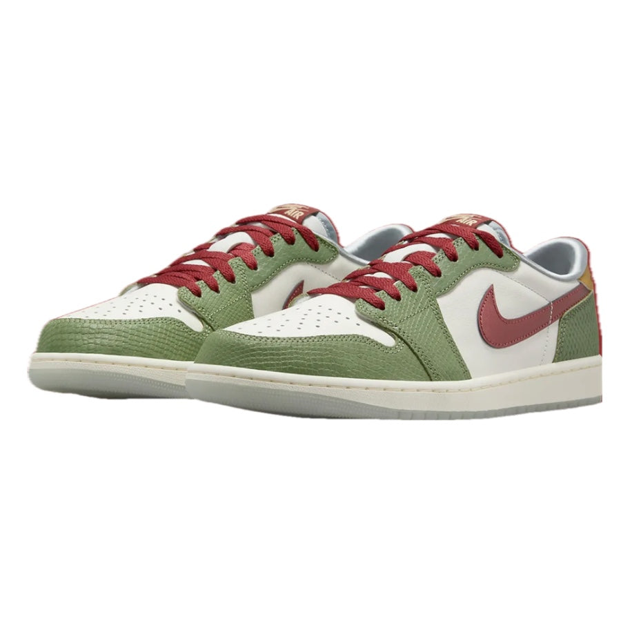 Air Jordan 1 Retro Low OG 'Year of the Dragon' Sneakers in Sail/Black/Muslin - Limited Edition Basketball Shoes for Streetwear & Sneaker Collectors