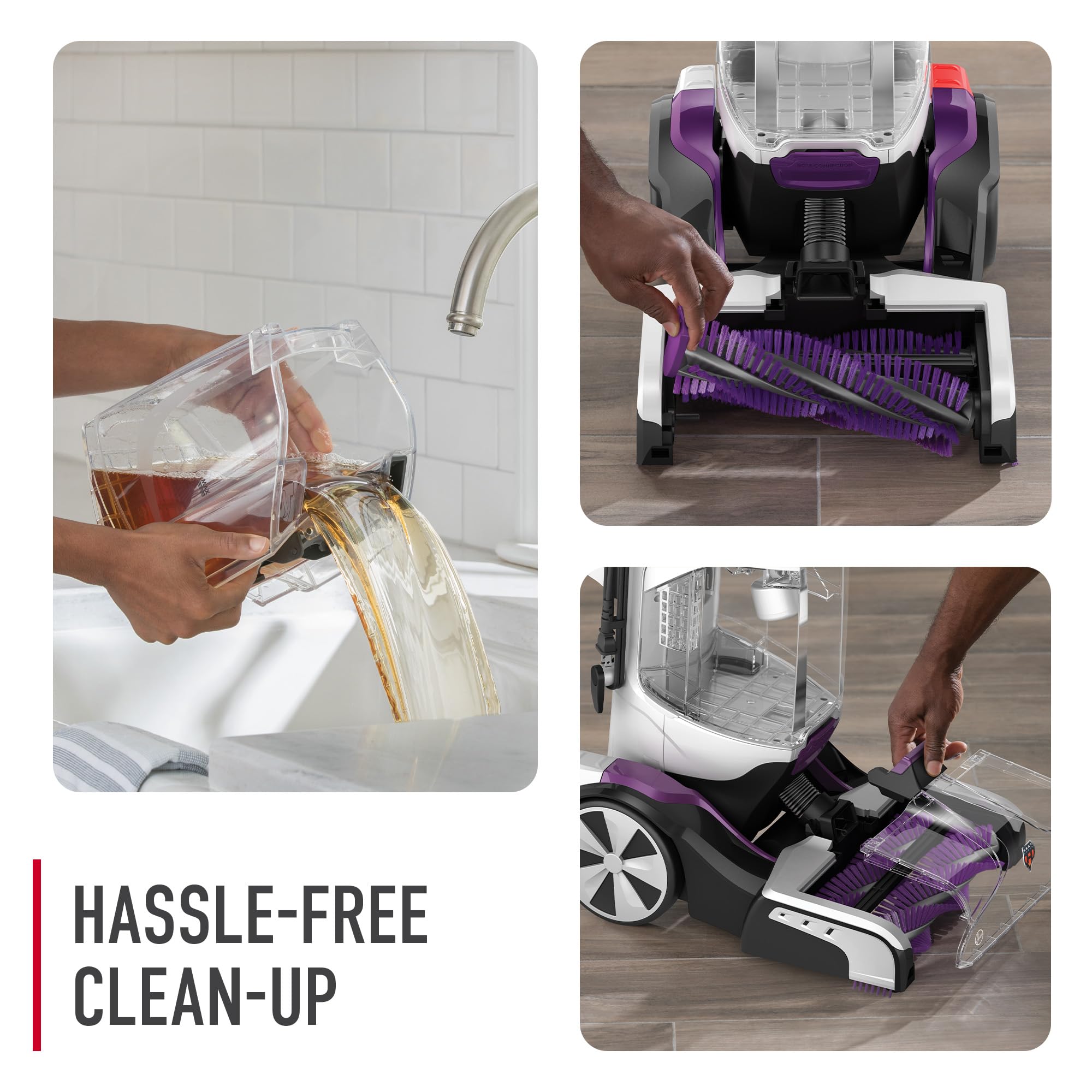 Hoover SmartWash Pet Automatic Carpet Cleaner Machine with Spot Chaser Stain Remover Wand | Includes 64 oz Pet Carpet Cleaner Solution | Deep Cleaning Carpet Shampoo for Pets | AH31925 | Perfect for Pet Hair Removal & Stain Treatment in Homes with Dogs & Cats