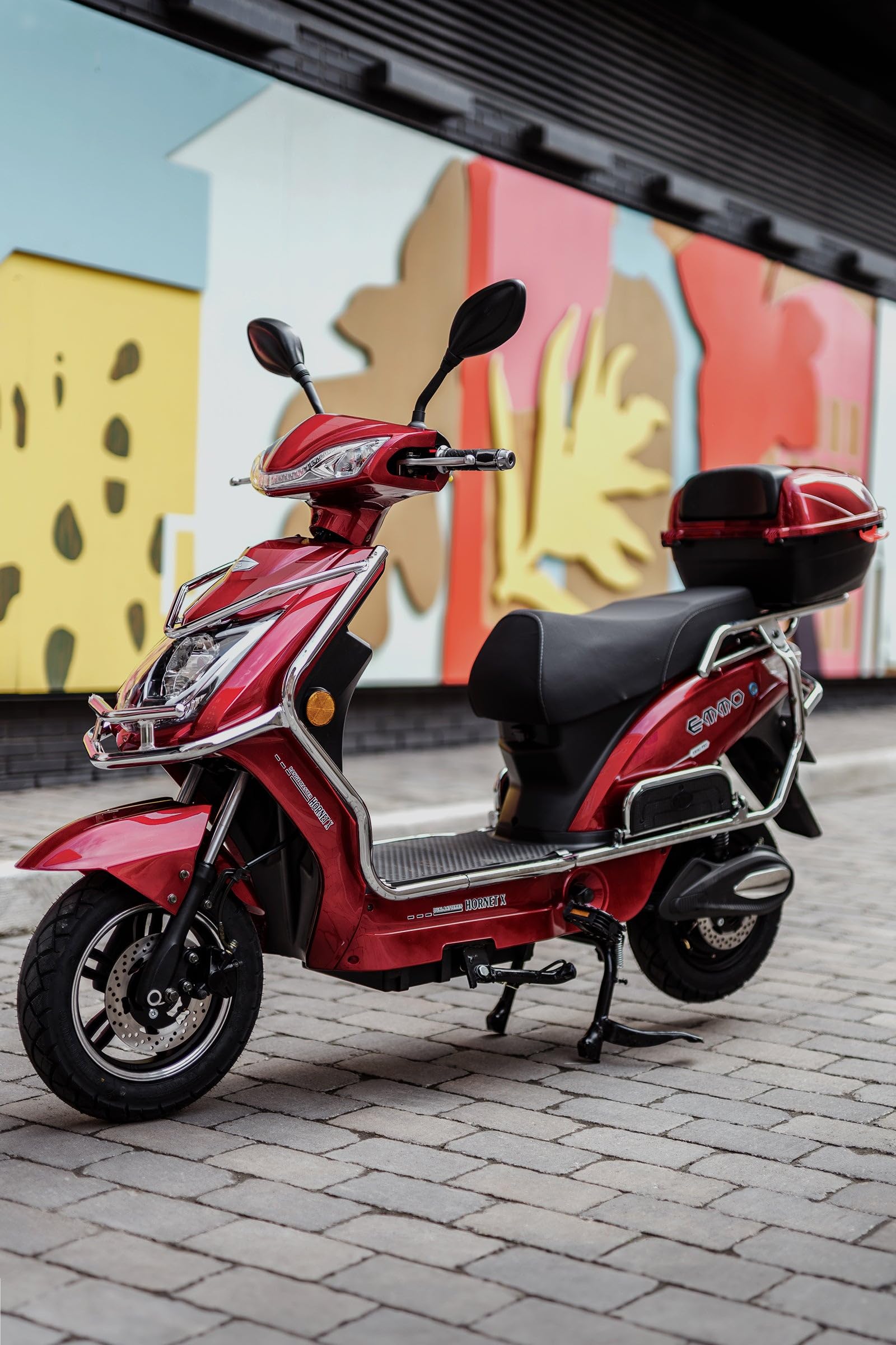 EMMO Hornet X Electric Moped for Adults - 60V 500W QS Motor Electric Scooter Bike with Dual Removable Battery & Large Storage - Long Range Commuter E-Bike for Urban Travel & Delivery Riders