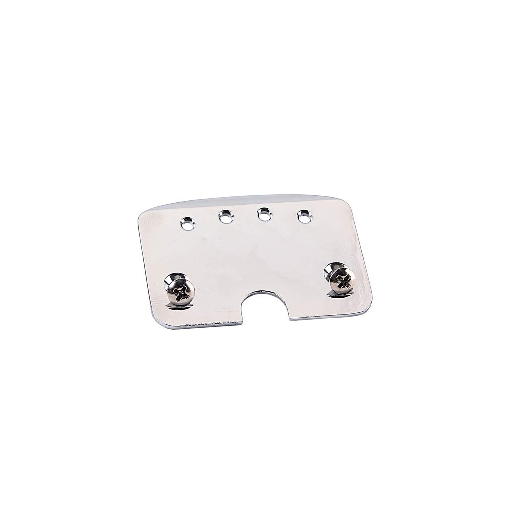 Alnicov 4 String Cigar Box Guitar Tailpiece - Chrome Plated Bridge Replacement Part for DIY Cigar Box Guitar Building & Repair | Perfect for Blues, Folk & Slide Guitar Players