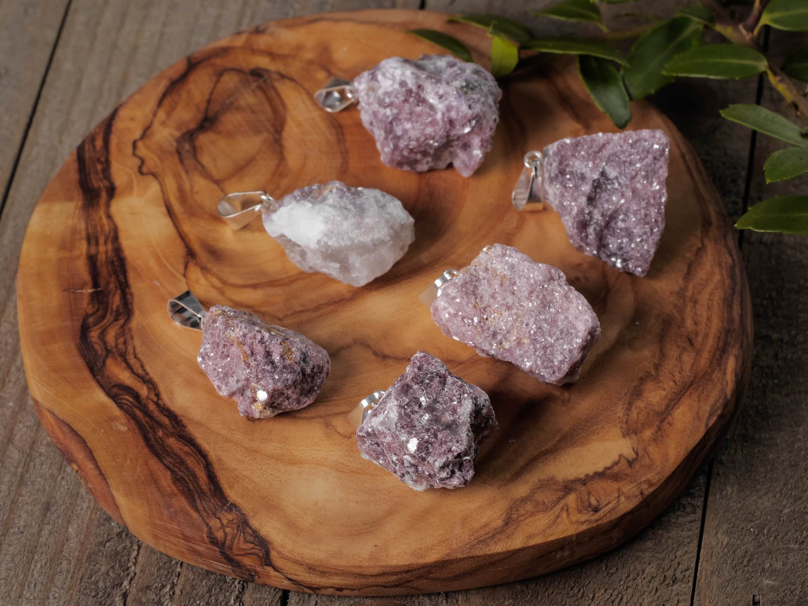Raw Lepidolite Crystal Pendant Necklace - Natural Healing Stone Jewelry for Anxiety Relief & Stress Reduction | Handmade Spiritual Gift for Women, Meditation & Energy Balancing