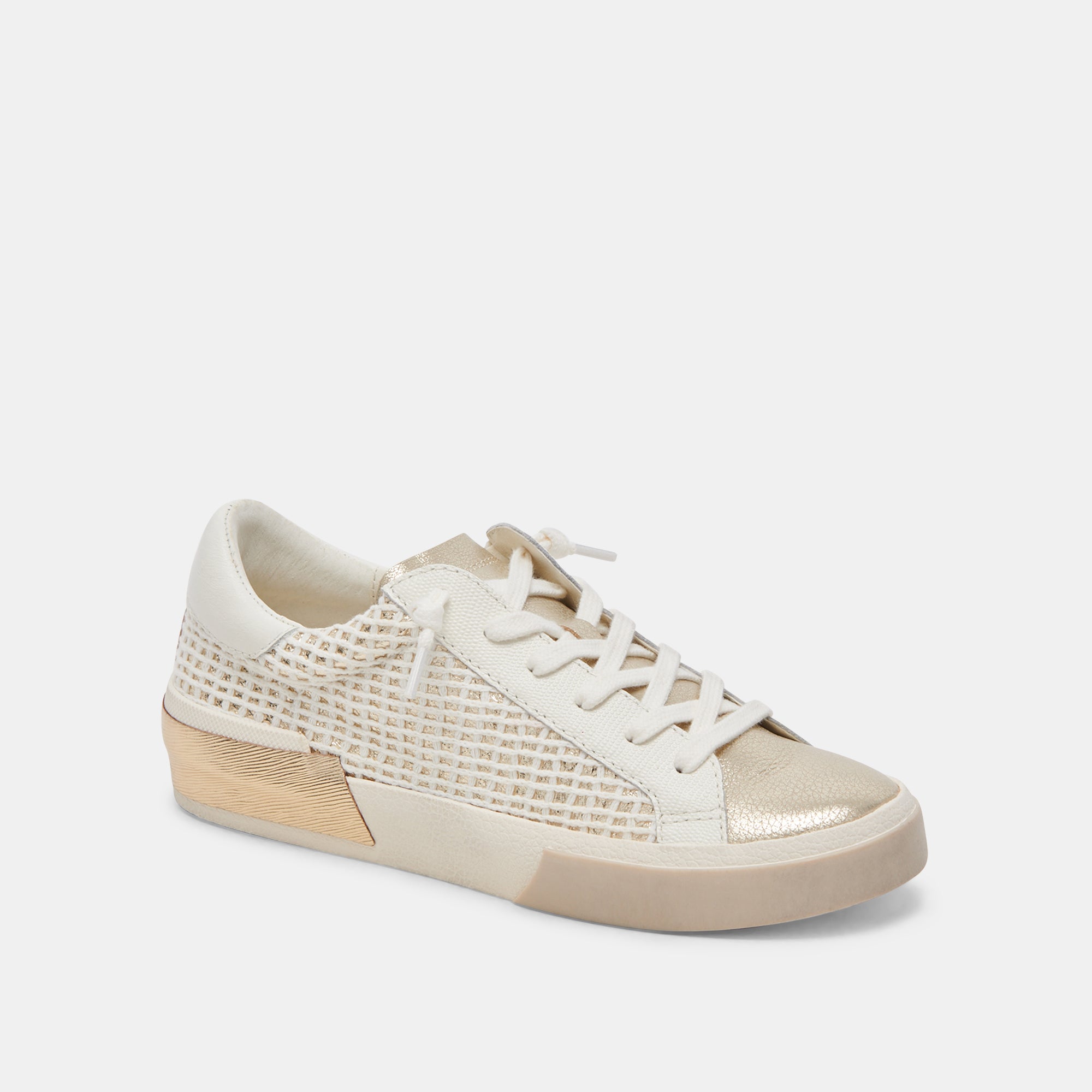 ZINA SNEAKERS BONE GOLD WOVEN - Stylish & Comfortable Women's Fashion Sneakers for Casual Wear, Running & Daily Outfits