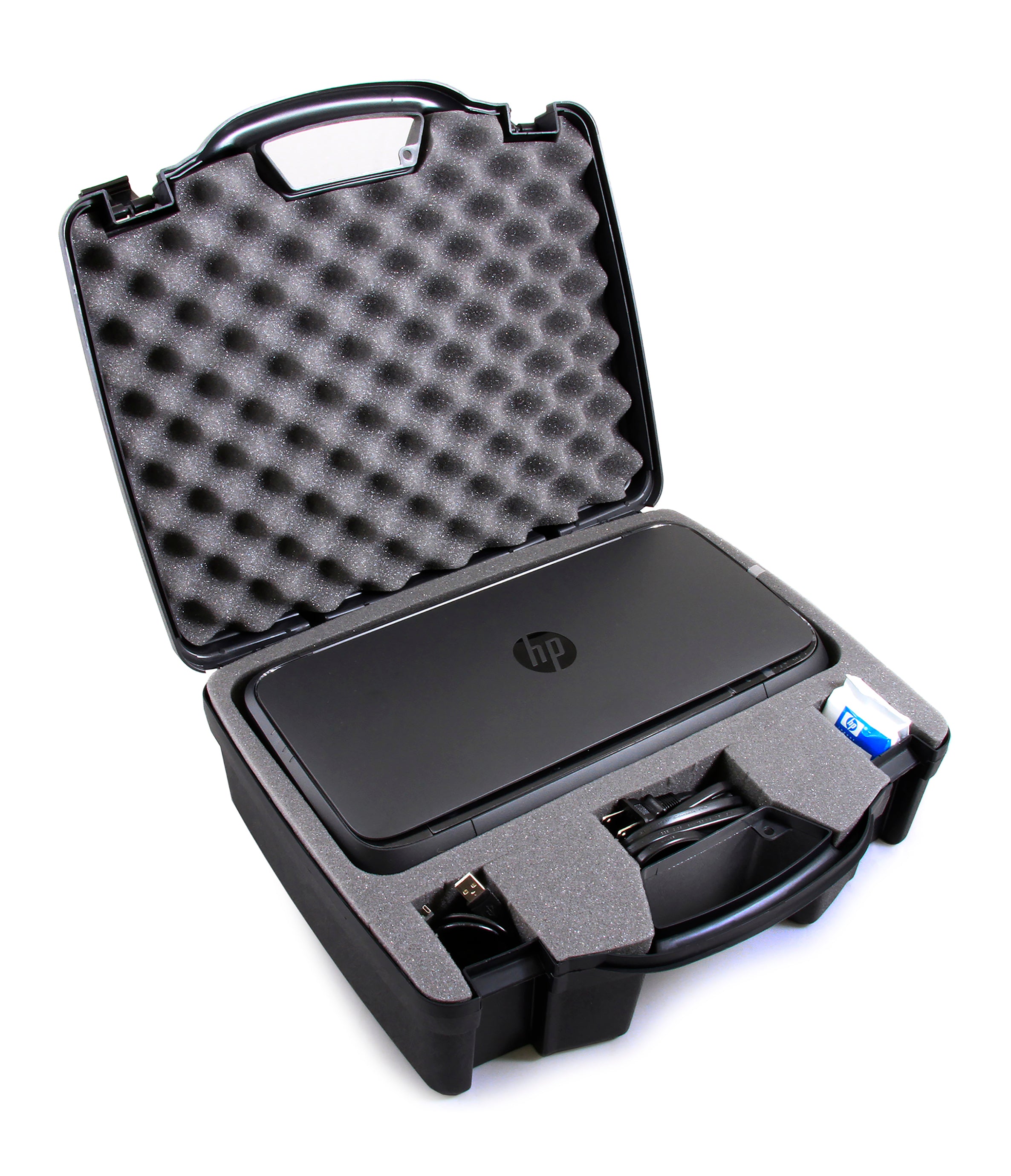 CASEMATIX Portable Printer Carry Case for HP Officejet 250 - Protective Travel Bag for Wireless Mobile Printer, Ink Cartridges & Power Cable - Perfect for Office, Business Trips & Remote Work