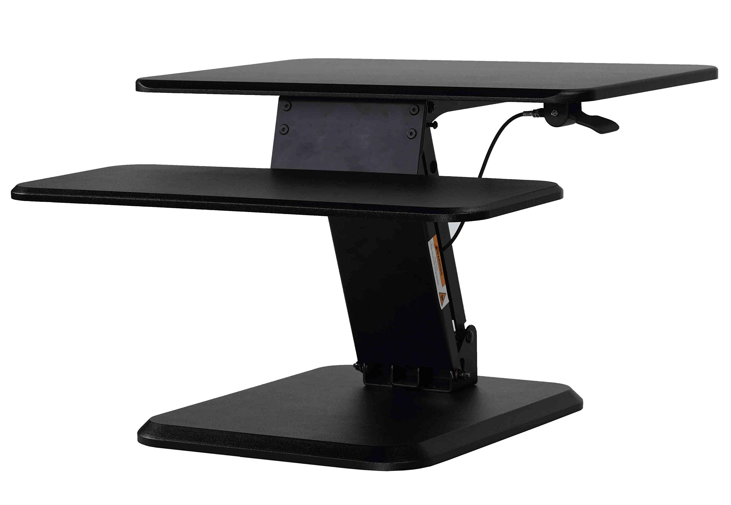 Cortesi Home Orbit Sit to Stand Adjustable Height Desktop Converter Monitor Stand - Ergonomic Workspace Solution for Office & Home, Black - Perfect for Computer, Laptop & Dual Monitor Setup