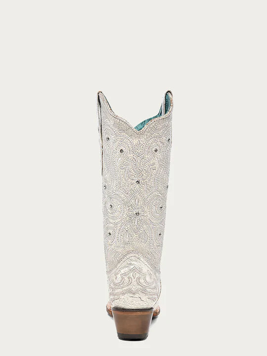 Women's Embroidered Crystal Snip Toe Cowboy Boots - Western Style Fashion for Country Dancing, Rodeo & Casual Wear