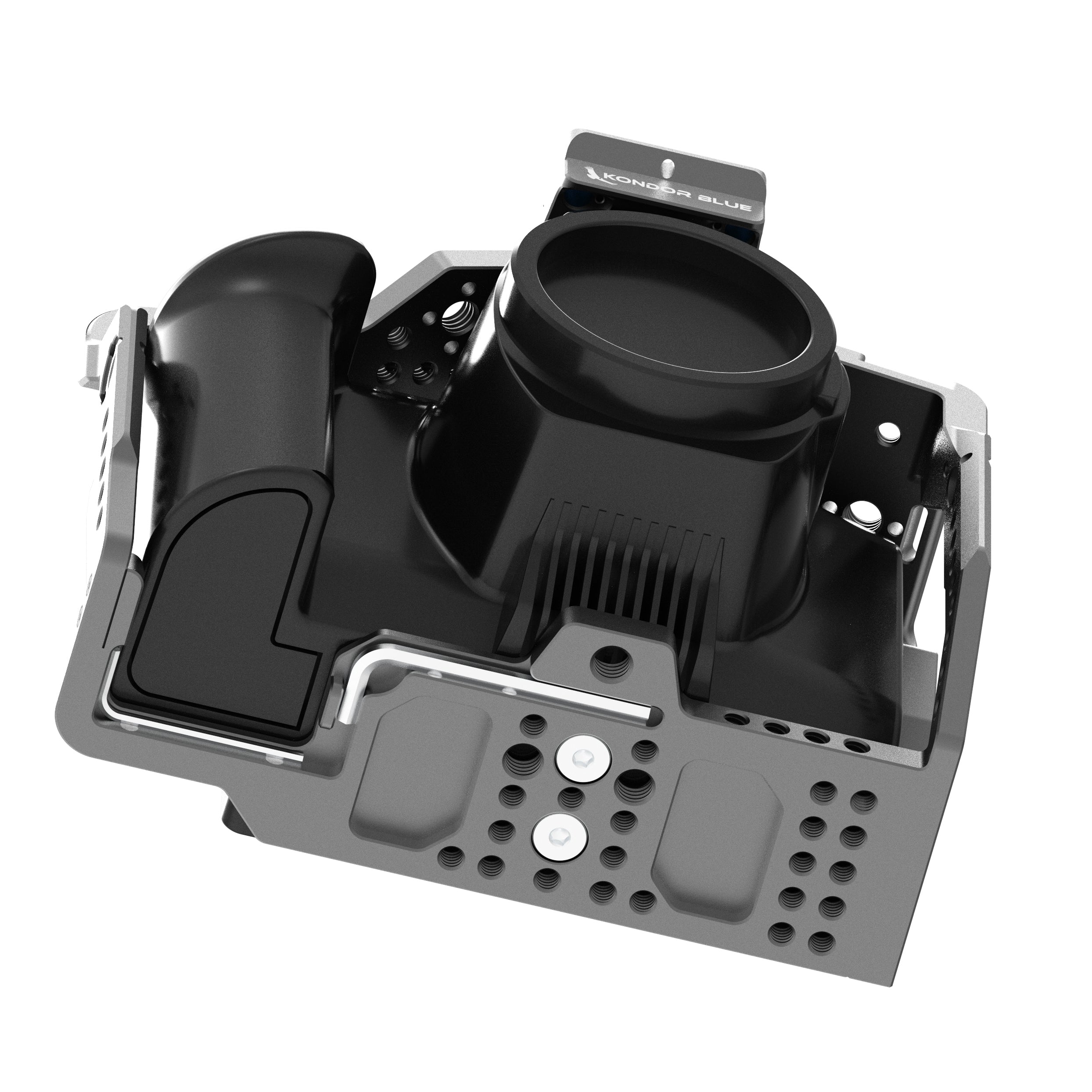 Kondor Blue Blackmagic Pocket 6K Pro Camera Cage - Space Gray (Cage Only) | Durable Aluminum Alloy Rig for Filmmaking & Vlogging Accessories
