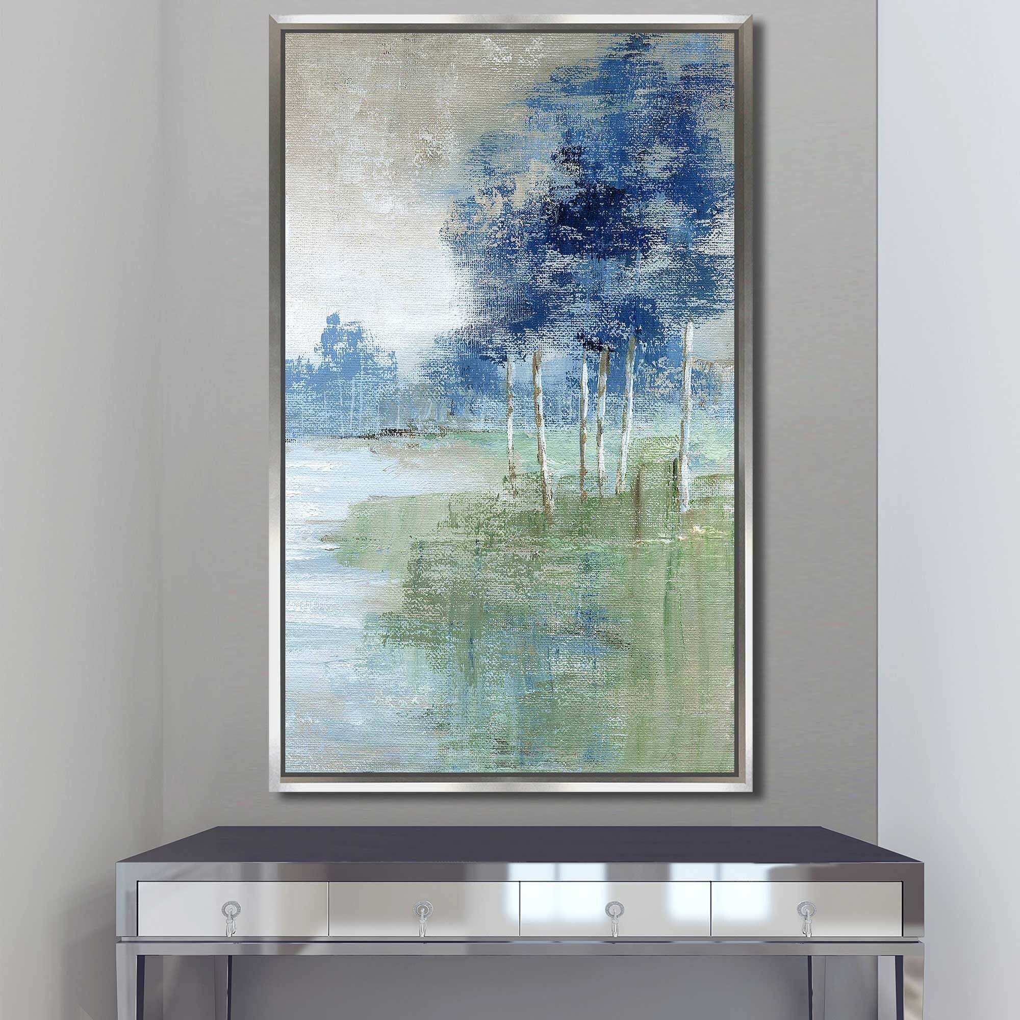 Birch River by Nan - Stunning Floating Canvas Wall Art Print - Perfect for Living Room, Bedroom & Office Decor
