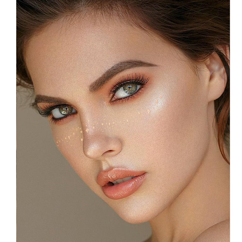 10 PCS Glitter Freckles Face Tattoos - 10 Style Gold Face Glitter Speckles for Festivals, Parties, Raves & Cosplay - Waterproof Sparkling Face Stickers for Makeup - Perfect for Halloween, Music Festivals & Photo Shoots