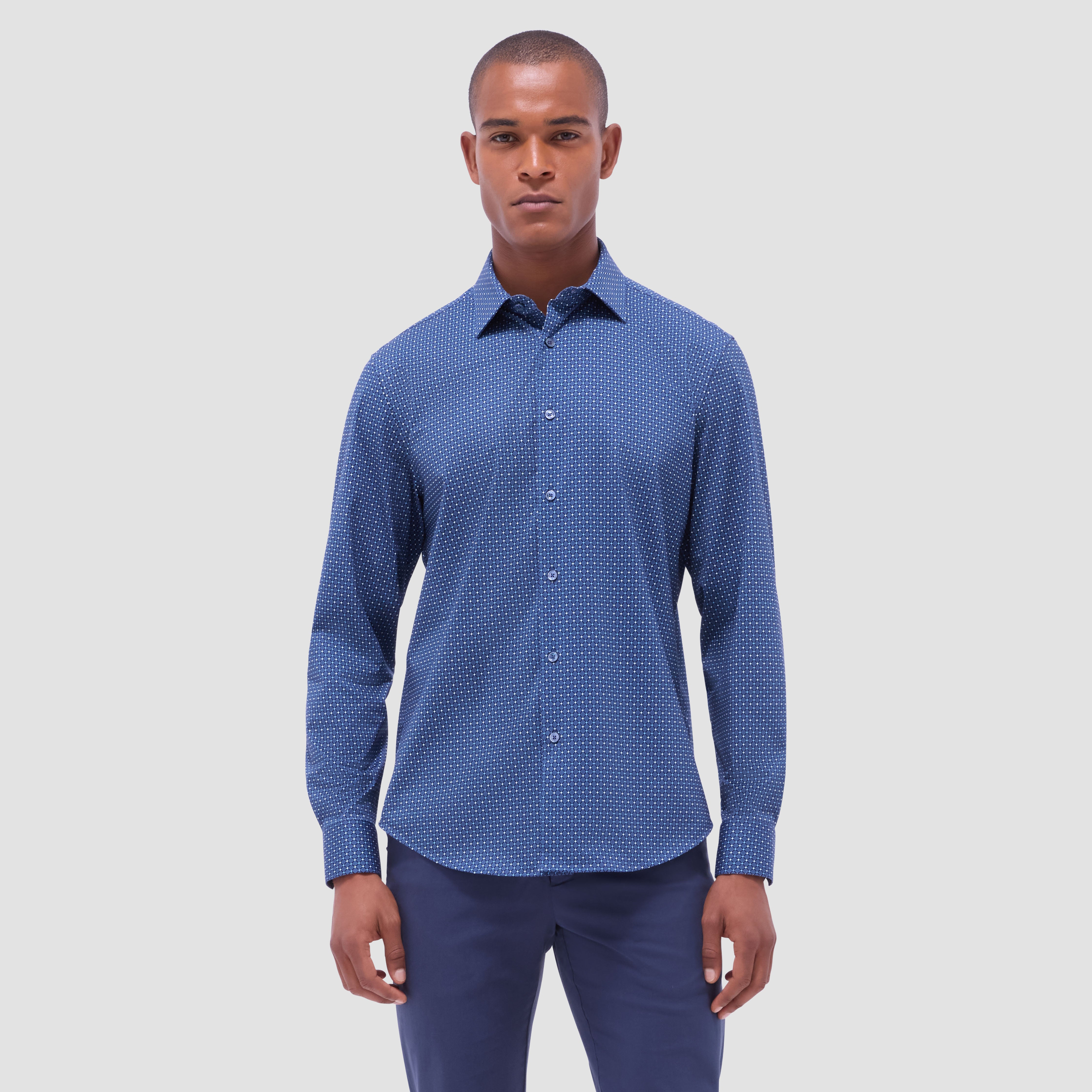 James Diamond Check Cotton Shirt for Men - Stylish Casual Button Down Shirt for Office, Date Night & Outdoor Activities