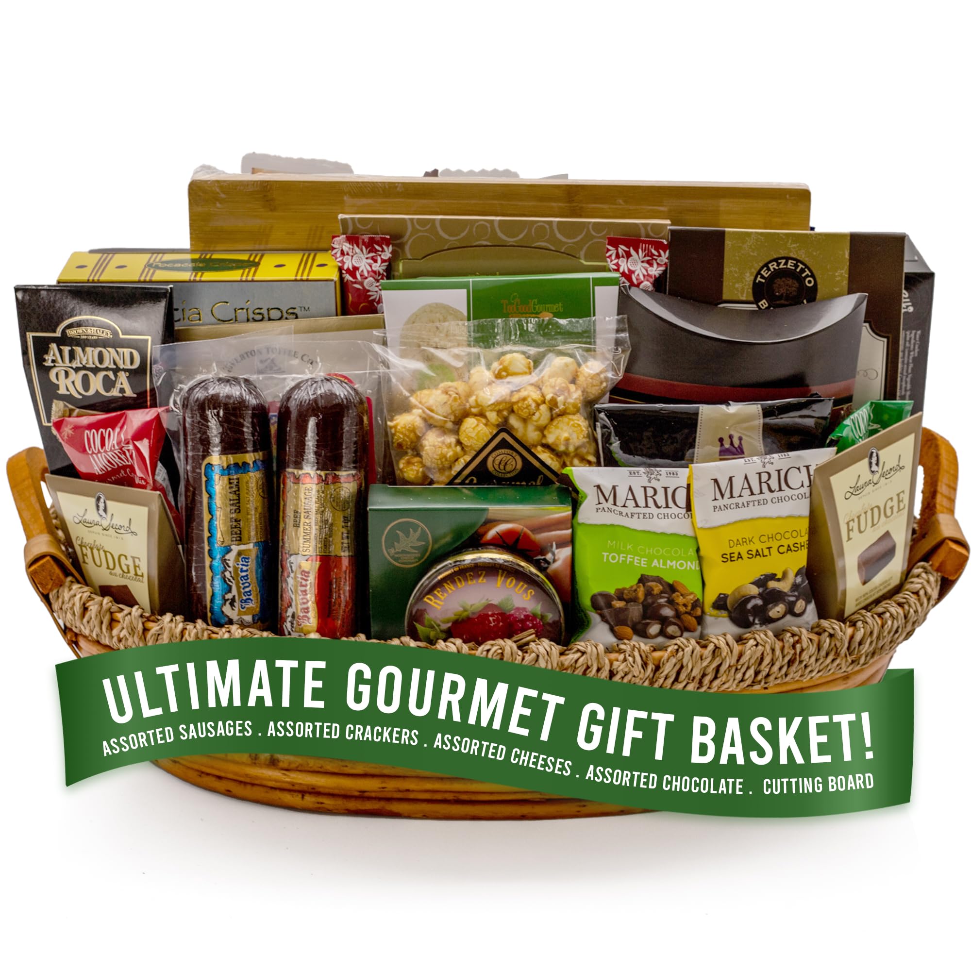 Premium Gourmet Gift Basket XL - Deluxe Food Gift Basket with Sweets, Snacks & Treats - Made in USA - Perfect for Birthdays, Holidays & Corporate Gifts - Luxury Gift Baskets for Men & Women - Ideal for Christmas, Thanksgiving & Special Occasions