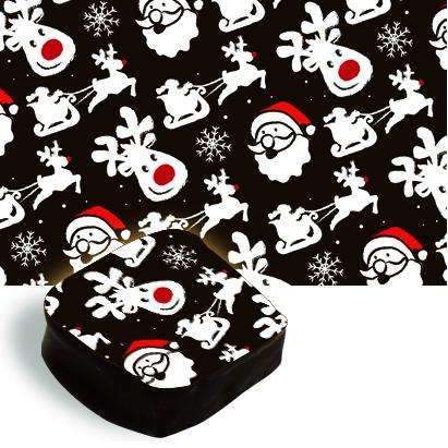 Christmas Santa and Reindeer Heat Transfer Vinyl Sheet - DIY Holiday T-Shirt, Sweater & Fabric Decoration for Xmas Gifts & Party Decor