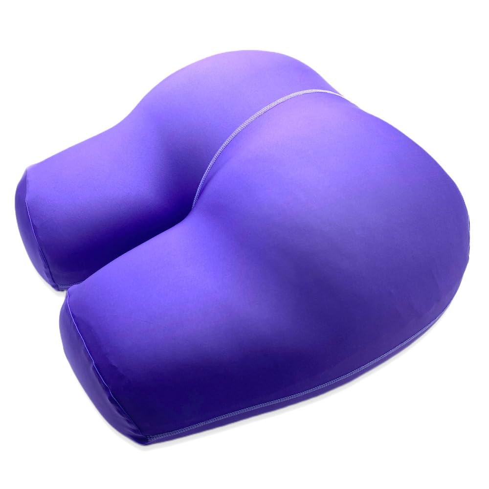 **Ergonomic Butt-Shaped Pillow for Back Pain Relief - Soft & Supportive Natural Fiber Cushion with Yoga Pant Cover - Perfect for Side Sleepers, Office Chairs & Meditation - Stress & Anxiety Relief**