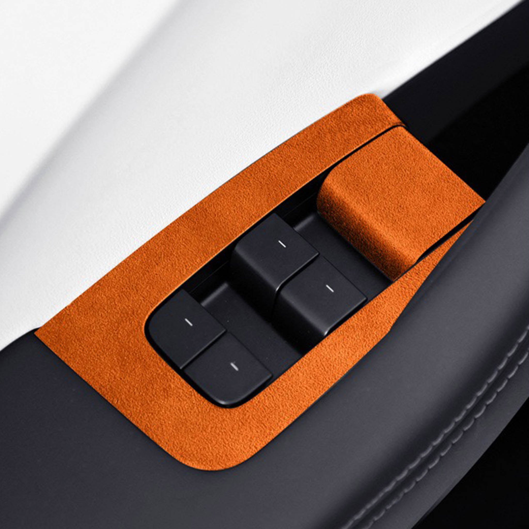 Tesla Model 3 Highland & Model Y Juniper Alcantara Window Switch Panel Wrap Sticker (2024+) - Premium Interior Upgrade for Enhanced Luxury & Style | Perfect for Car Enthusiasts & Tesla Owners