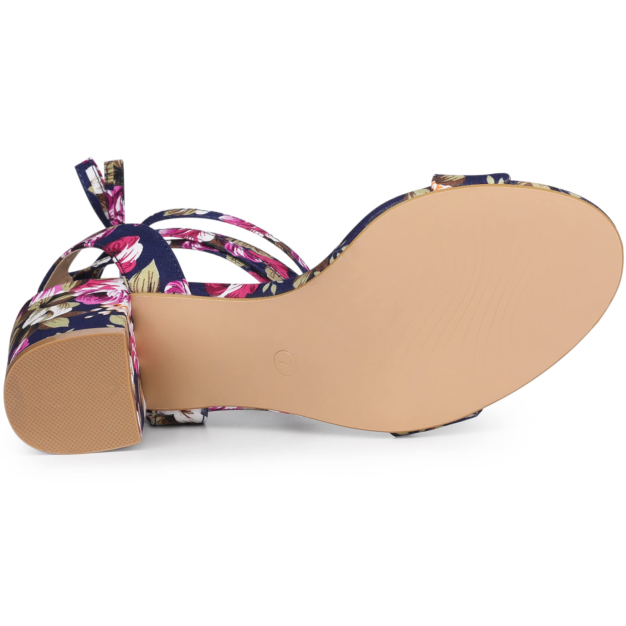 Allegra K Women's Block Heel Sandals - Lace Up Chunky Heels for Women | Comfortable Dressy Shoes for Weddings, Parties & Office Wear