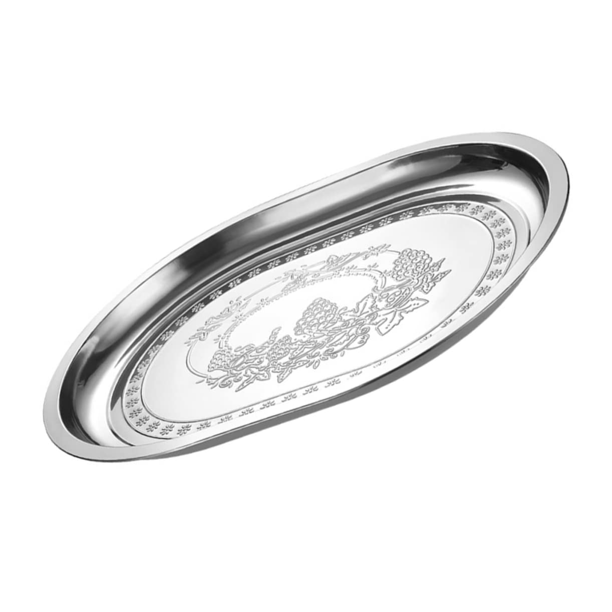 RUNROTOO Stainless Steel Oval Baking Pan - Multi-Purpose Oven Safe Bakeware for Steaming Fish, Pasta, Cakes, Fries & Fried Chicken | Perfect for Cooking, Serving & Entertaining
