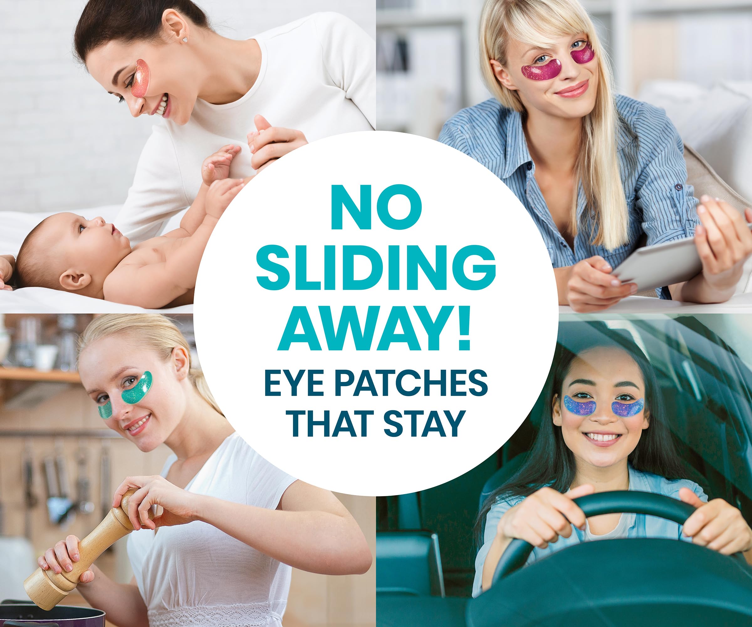 Stylia Under Eye Patches for Puffy Eyes & Dark Circles - 30 Pairs Marine Collagen Eye Mask with Vitamin C, Hyaluronic Acid & Pearl Extract - Reduce Puffiness & Brighten Dark Circles - Perfect for Morning Skincare Routine & Travel Essentials