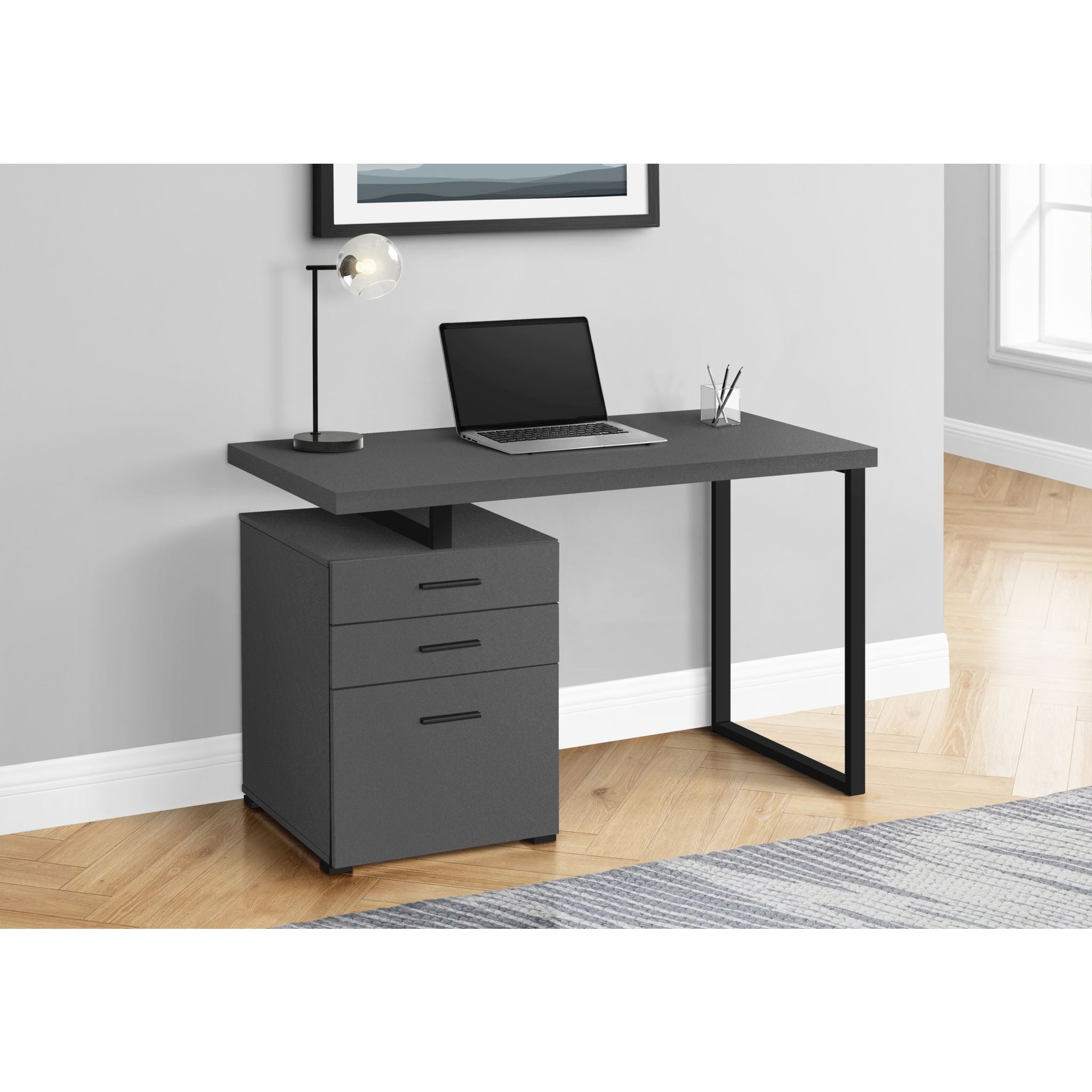 60 Inch Large Computer Desk for Home Office - Modern Writing Workstation with Sturdy Frame - Perfect for Remote Work, Gaming & Study