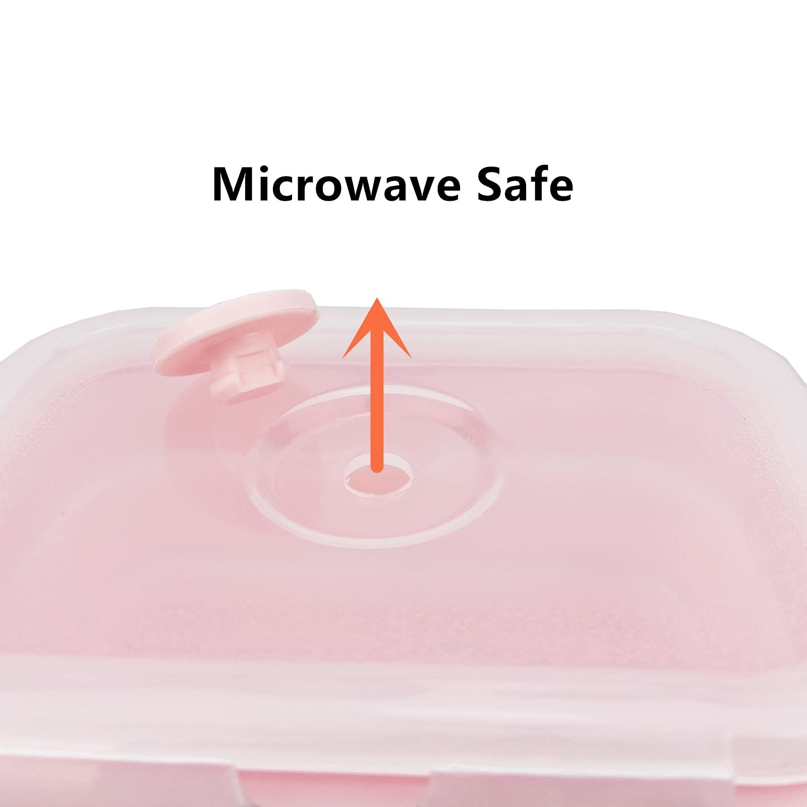 CCyanzi 3-Piece Collapsible Food Storage Containers with Lids - Microwave & Freezer Safe Silicone Lunch Box Set - Space Saving for Kitchen, Office, Camping & Travel (Pink) | Perfect for Meal Prep, Leftovers & On-the-Go Snacks