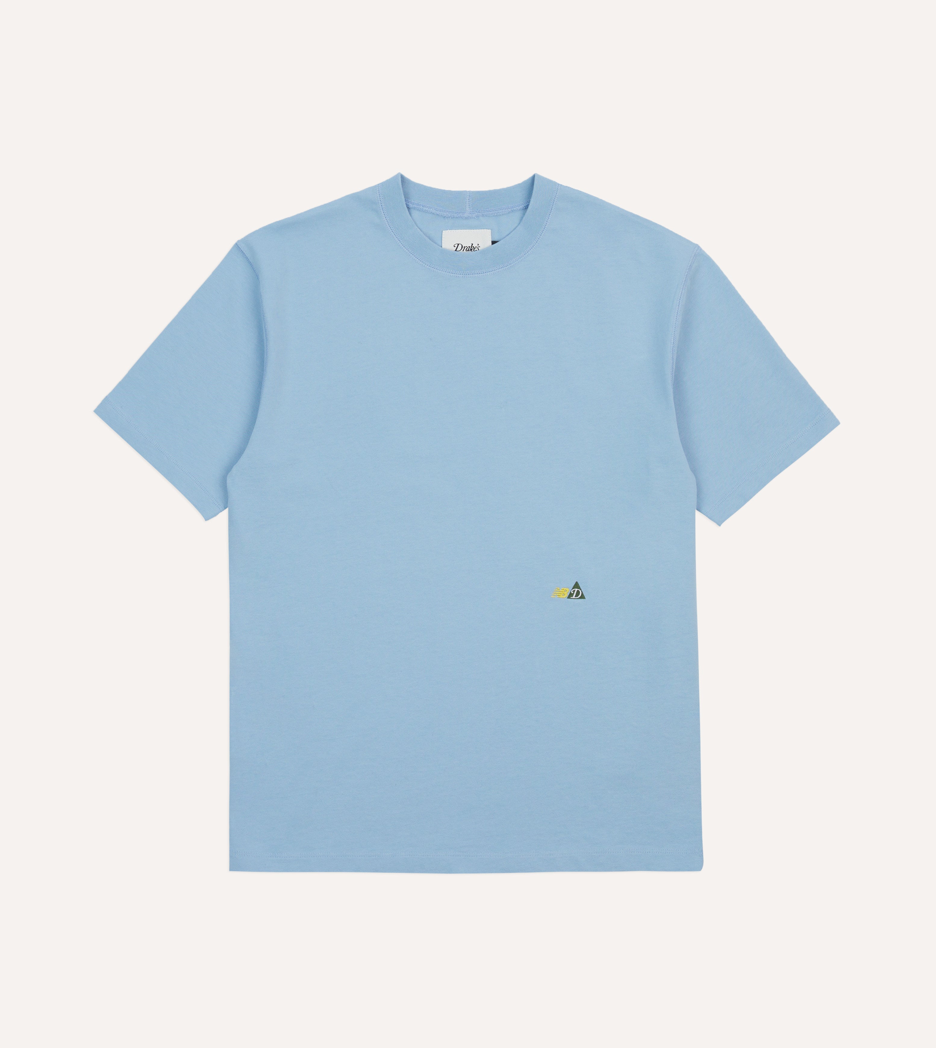 Drake's & New Balance Blue Graphic T-Shirt for Men - Stylish Casual Tee for Streetwear, Gym & Everyday Outfits