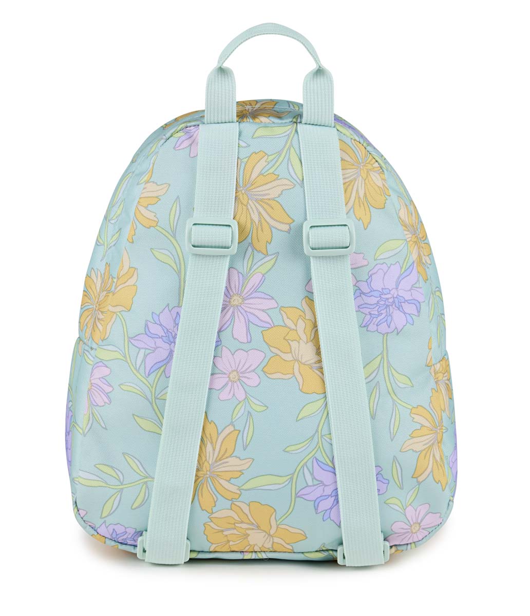 Jansport Half Pint Backpack - Lightweight Faded Floral Print in Fresh Mint Green | Perfect for School, College, Travel & Everyday Use