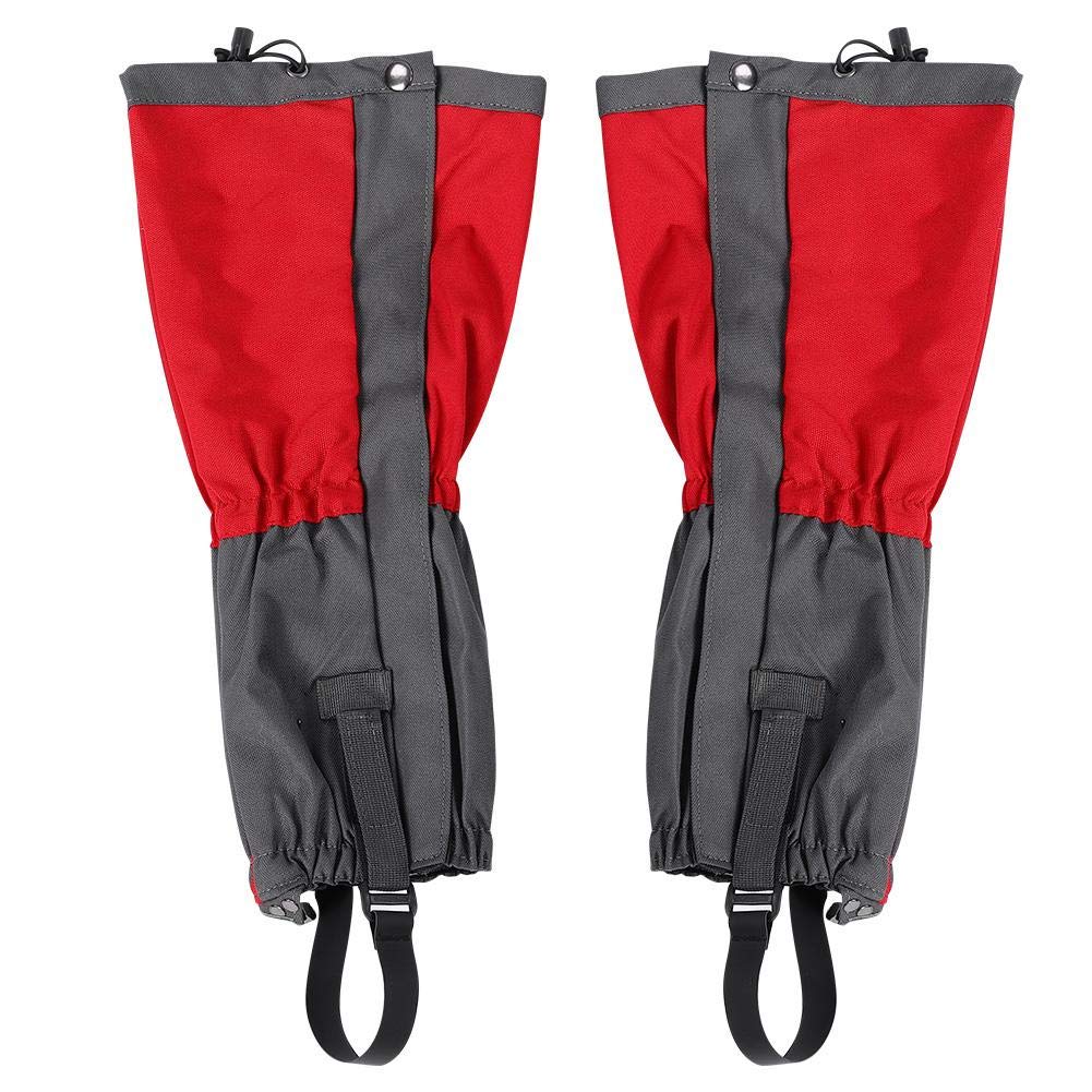 Waterproof Snow Boot Gaiters for Hiking, Hunting & Mountain Climbing - Breathable Leg Gaiters for Outdoor Adventures (Red) - Perfect for Winter Sports & Ski Equipment