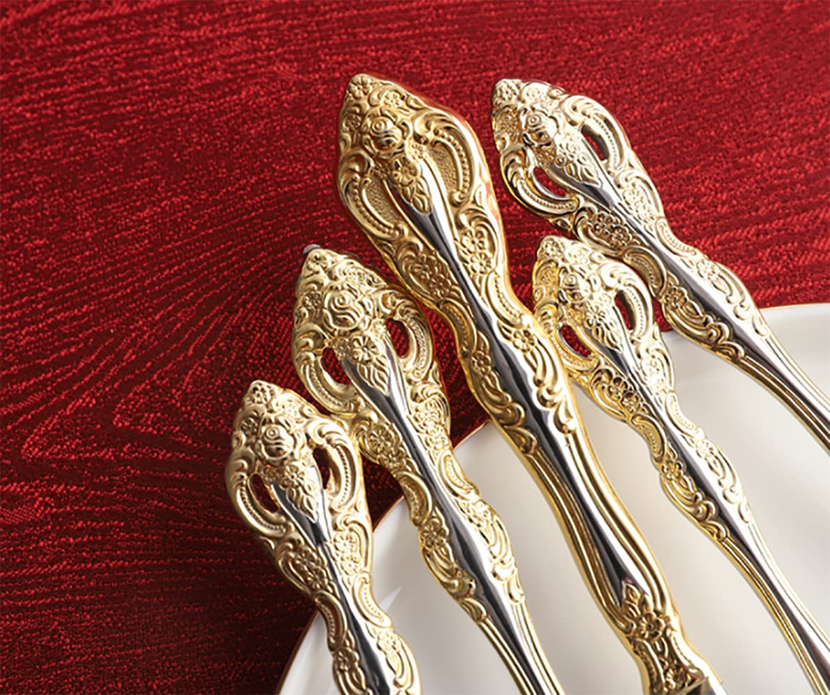 Premium 20-Piece 18/10 Stainless Steel Flatware Set - Elegant Silverware Cutlery for 4 People | Dishwasher Safe | Perfect for Home, Kitchen, Restaurant & Dinner Parties | Luxury Dining Experience